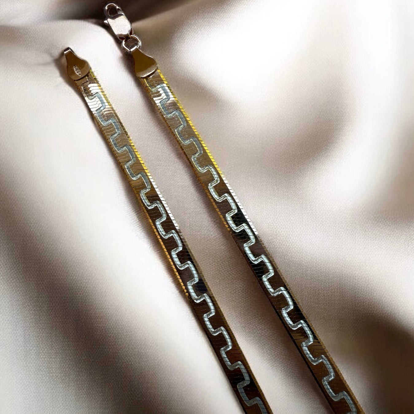 925 Sterling Silver Flat Snake Anklets | Reversible Anklets