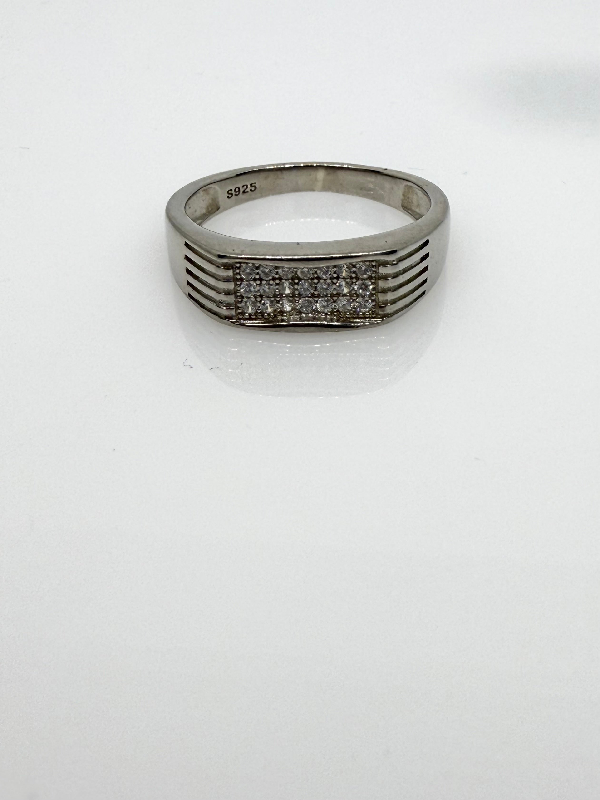 925 Sterling Silver Ring for Men | CZ Stone