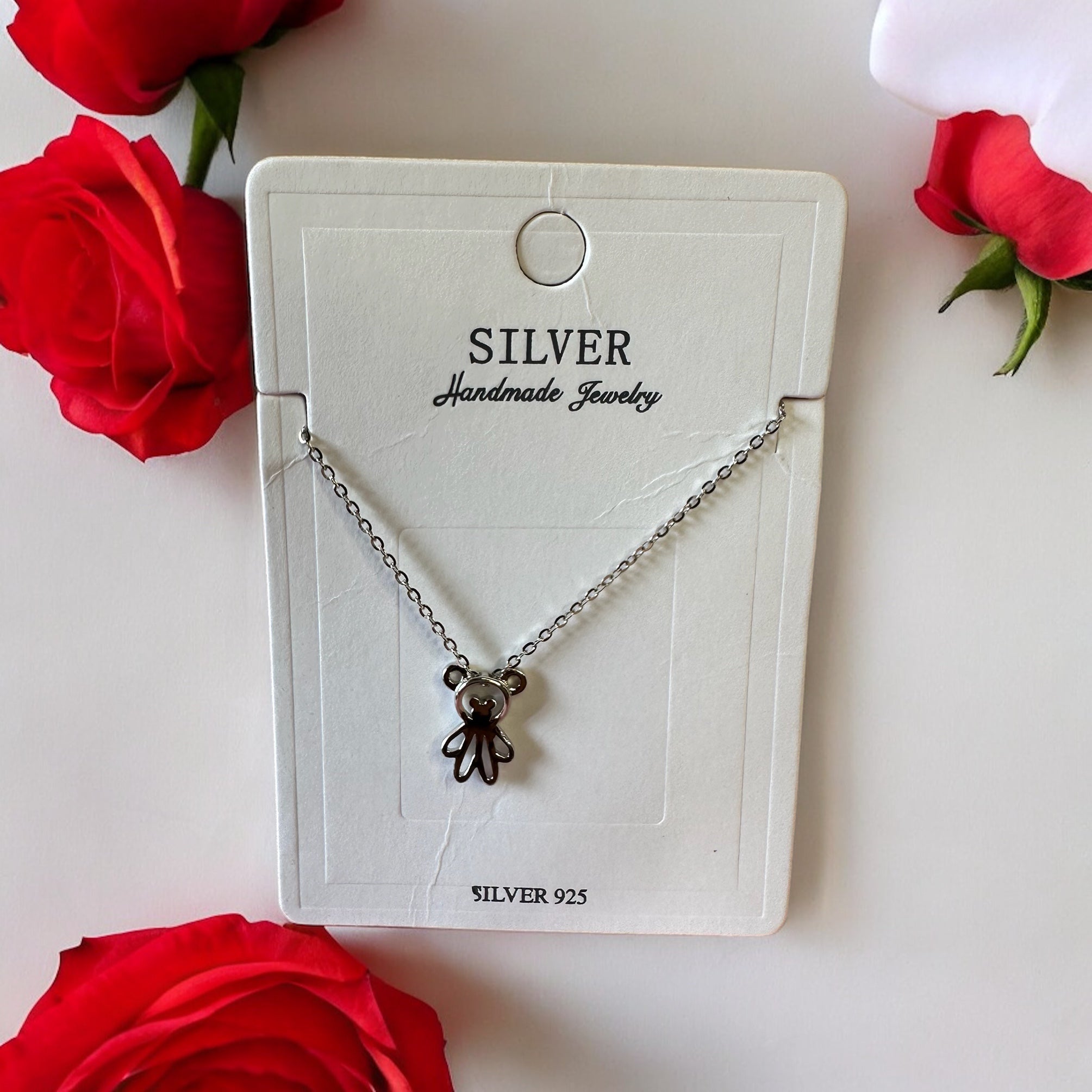 Teddy’s Treasure Pendant Neckpiece | 925 Sterling Silver