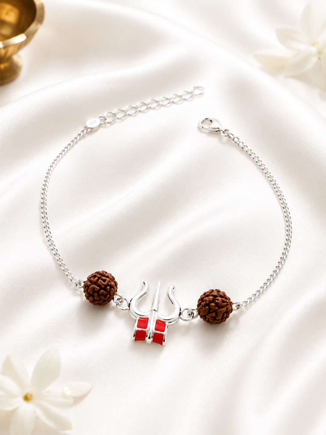 925 Sterling Silver Rakhi Bracelet | Trishool