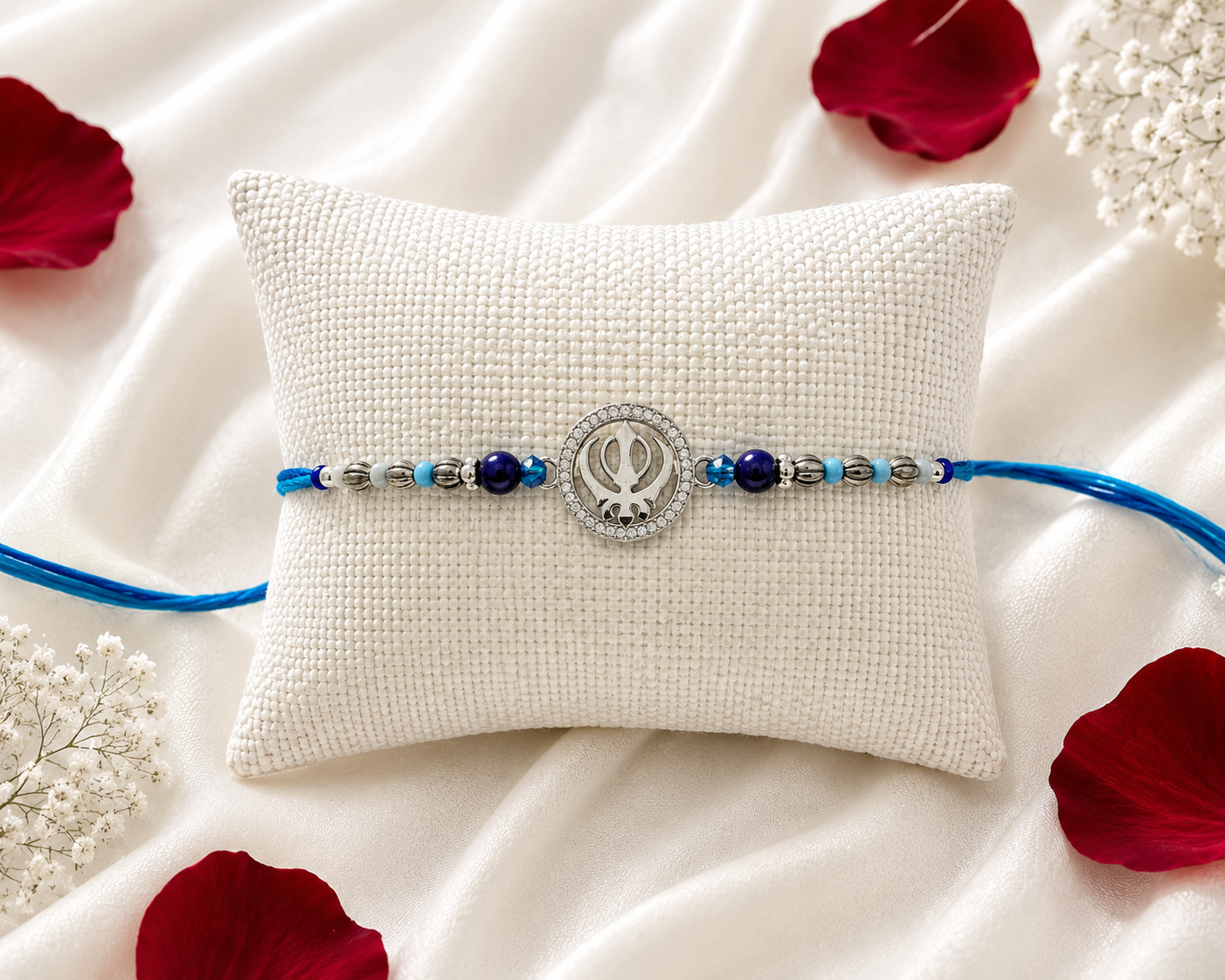 925 Sterling Silver Thread Rakhi | Ik Onkar
