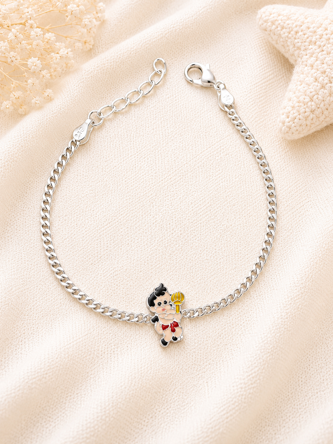 925 Sterling Silver Hanuman Bracelet | Kid’s Bracelet | kid’s Rakhi