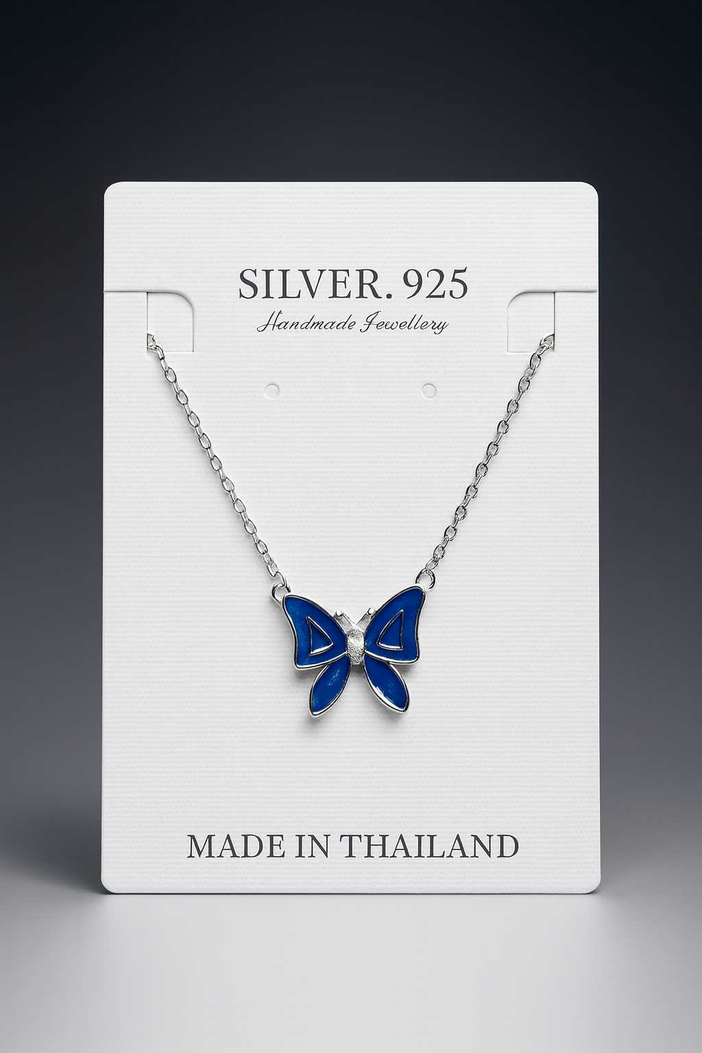 925 Sterling Silver Flutter Butterfly Pendant Neckpiece