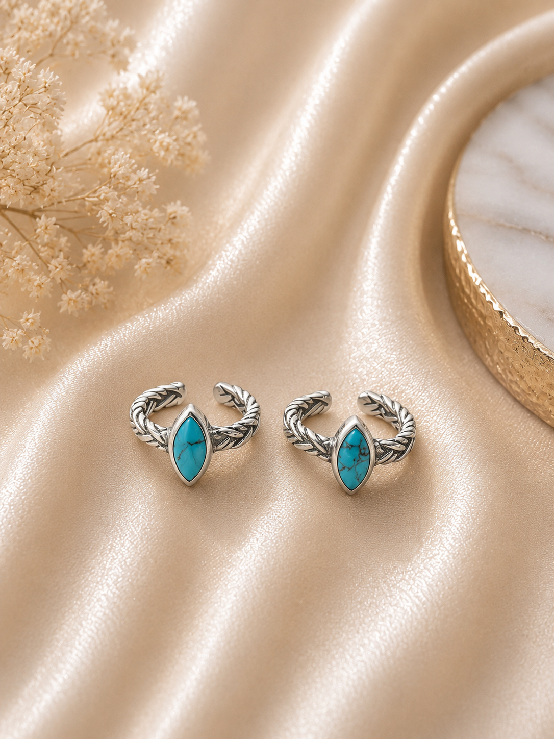 925 Sterling Silver Toe rings (2 rings) | Free size