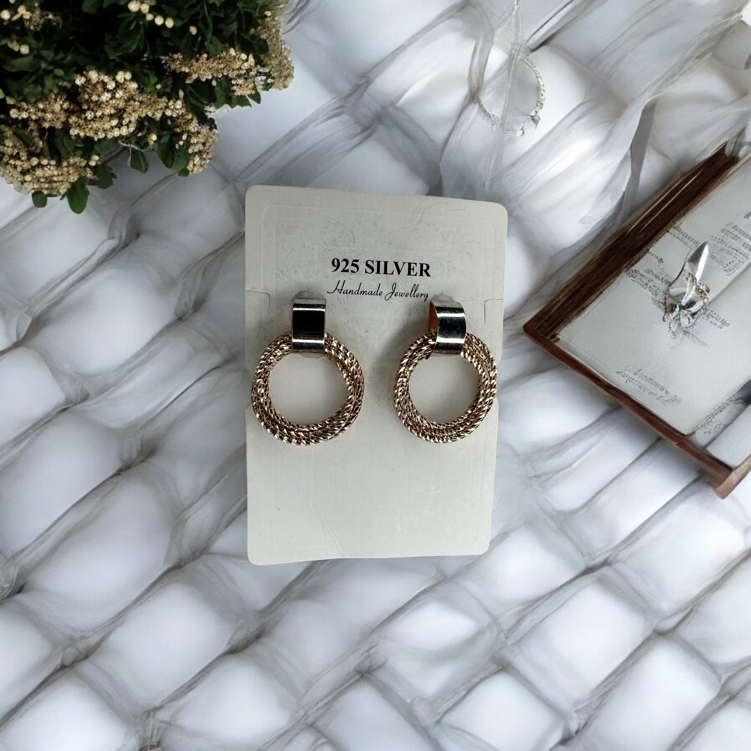 925 Sterling Silver Gloria Hoops | Studs