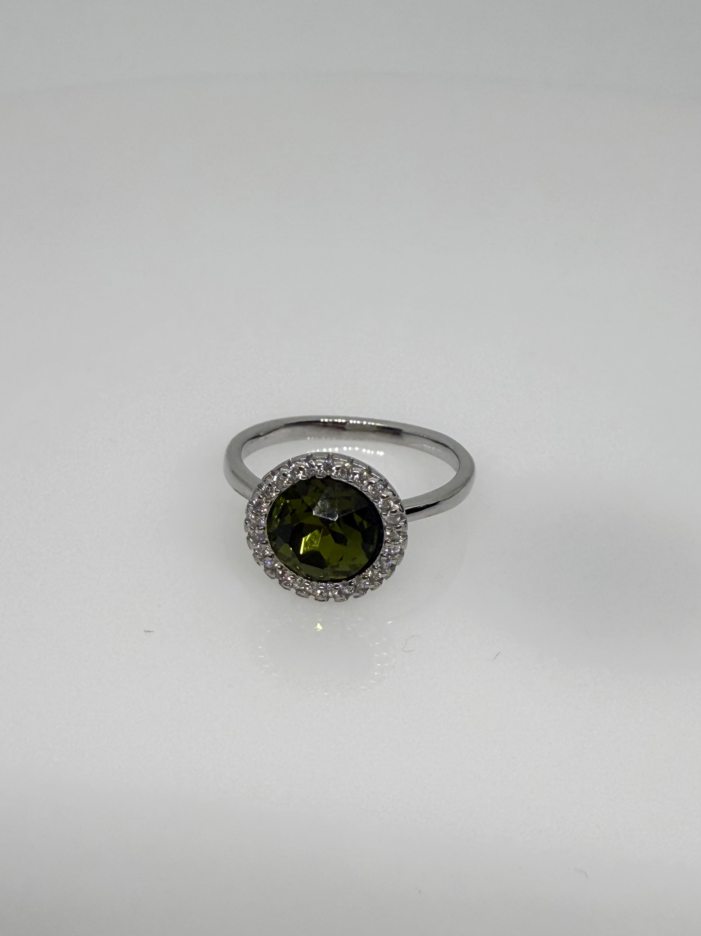 925 Sterling Silver Olive Oval Women Ring