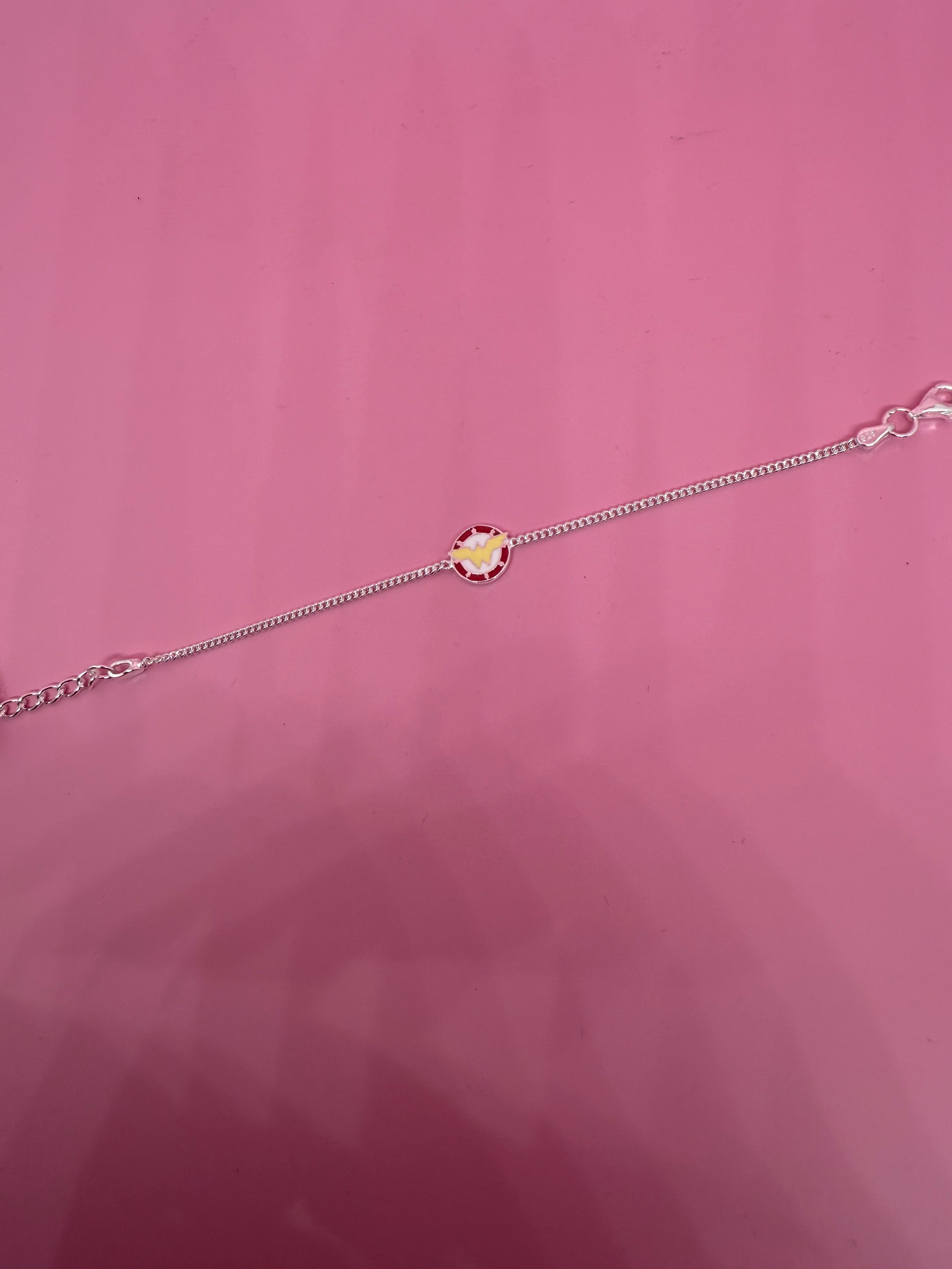 925 Sterling Silver Wonder Woman Cartoon Bracelet | For kids