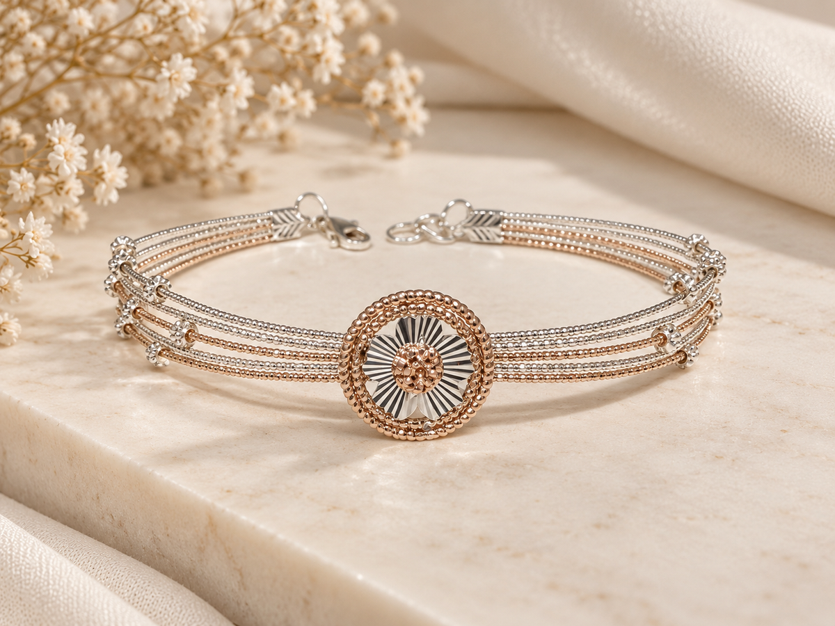 925 Sterling Silver Petal Bracelet