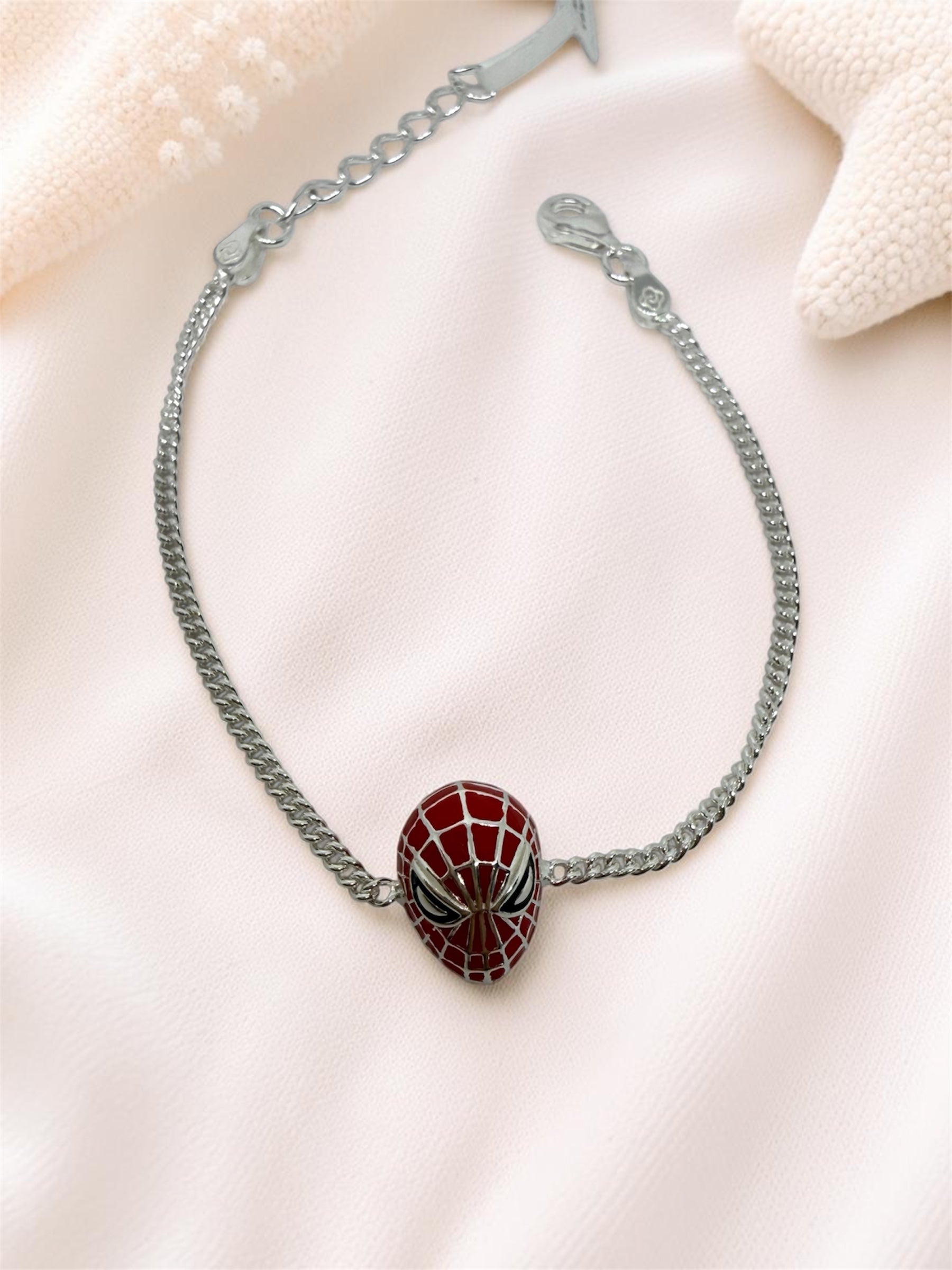 925 Sterling Silver Spider-Man Cartoon Bracelet | | kid’s Bracelet | | Kid’s Rakhi