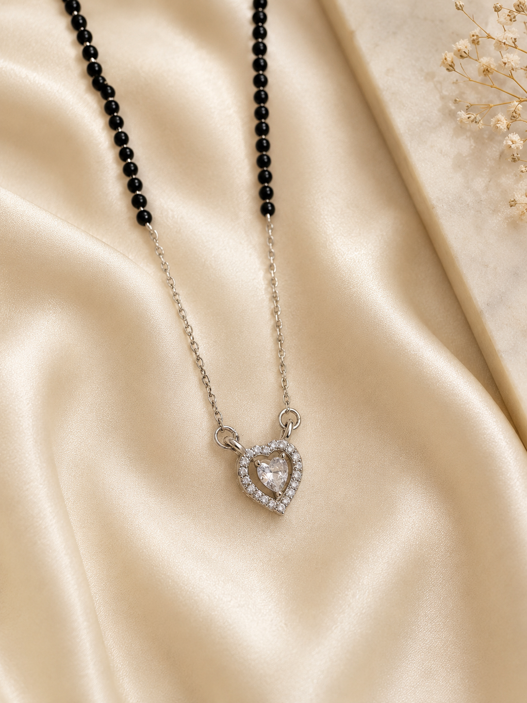 925 Sterling Silver Mini Heart Mangalsutra