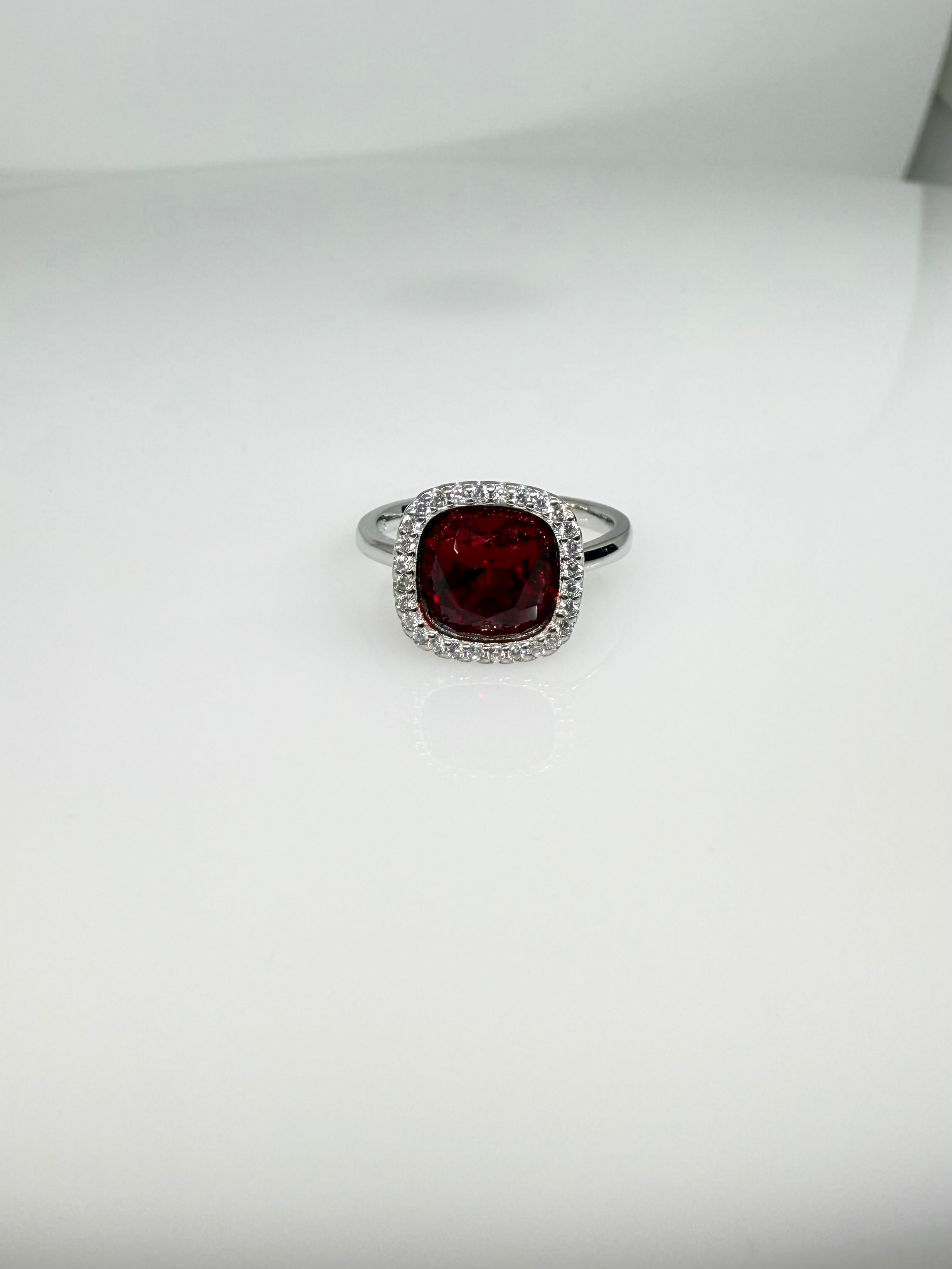 925 Sterling Silver Ruby Glow Women Ring