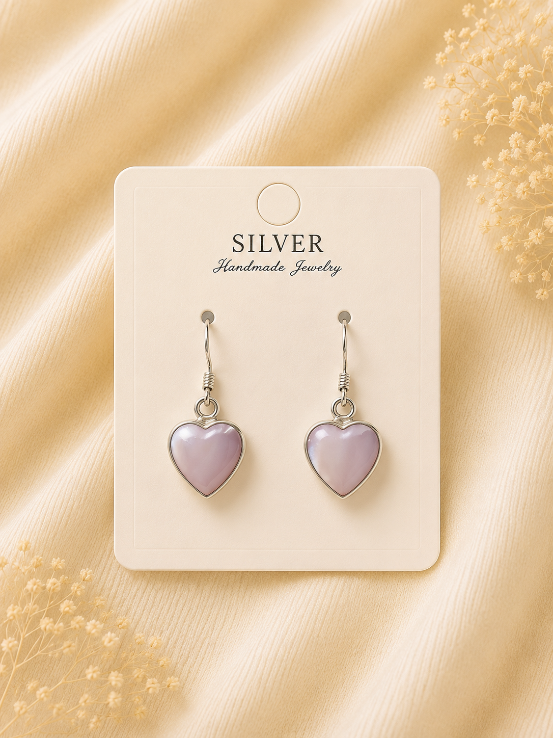 925 Sterling Silver Heart Earrings