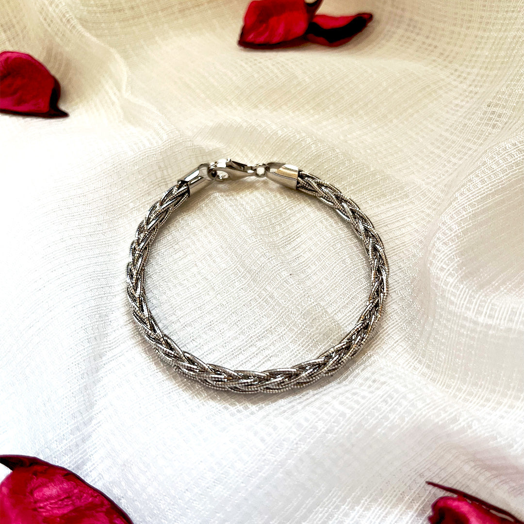 Multi Strand 925 Sterling Silver Italian Weave Bracelet | Silver