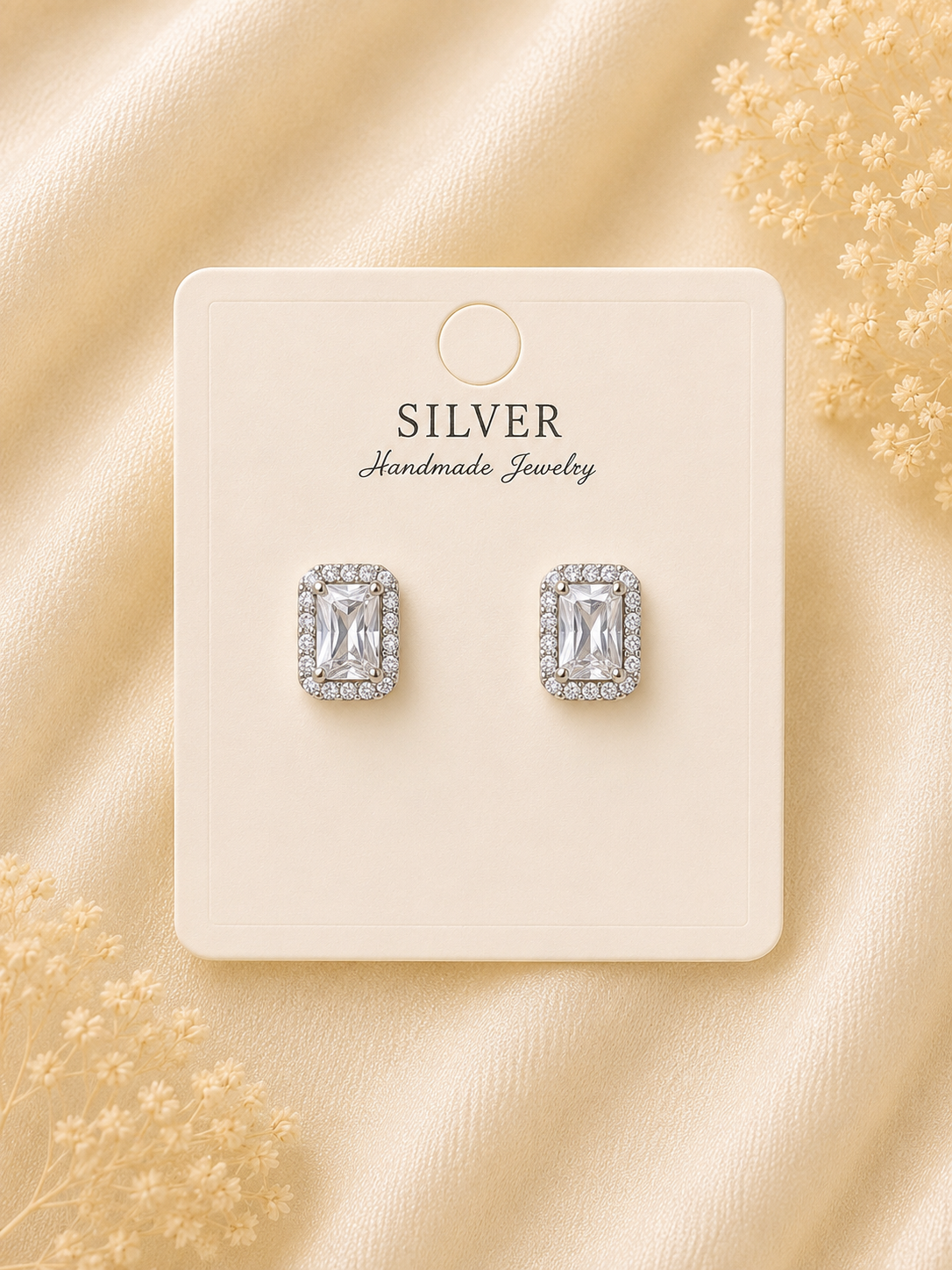 925 Sterling Silver Sleek Slice Studs |Everyday Wear studs