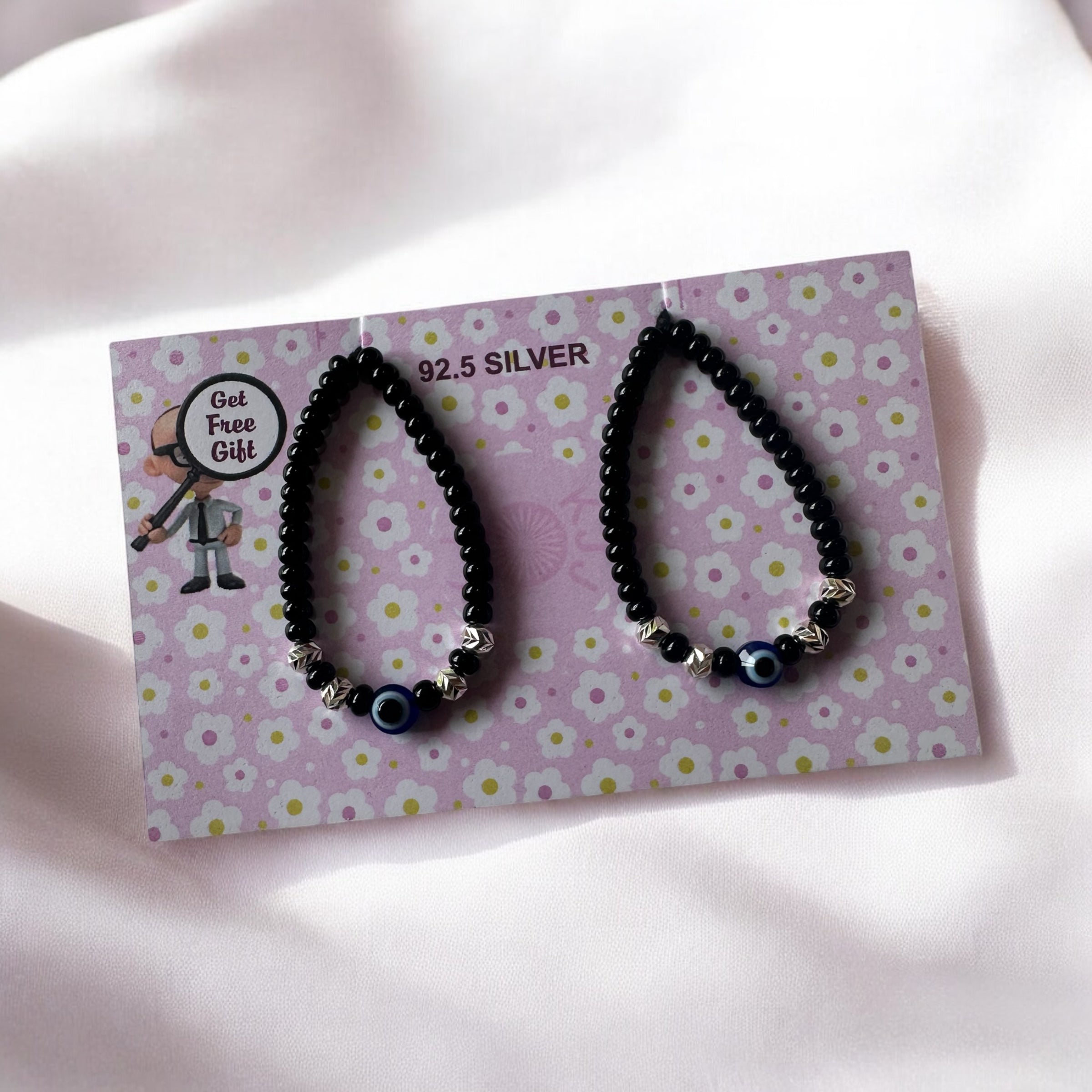 Kids Evil Eye Thread Nazariya | Adjustable Thread Style | Ideal for New Borns | 925 Sterling Silver