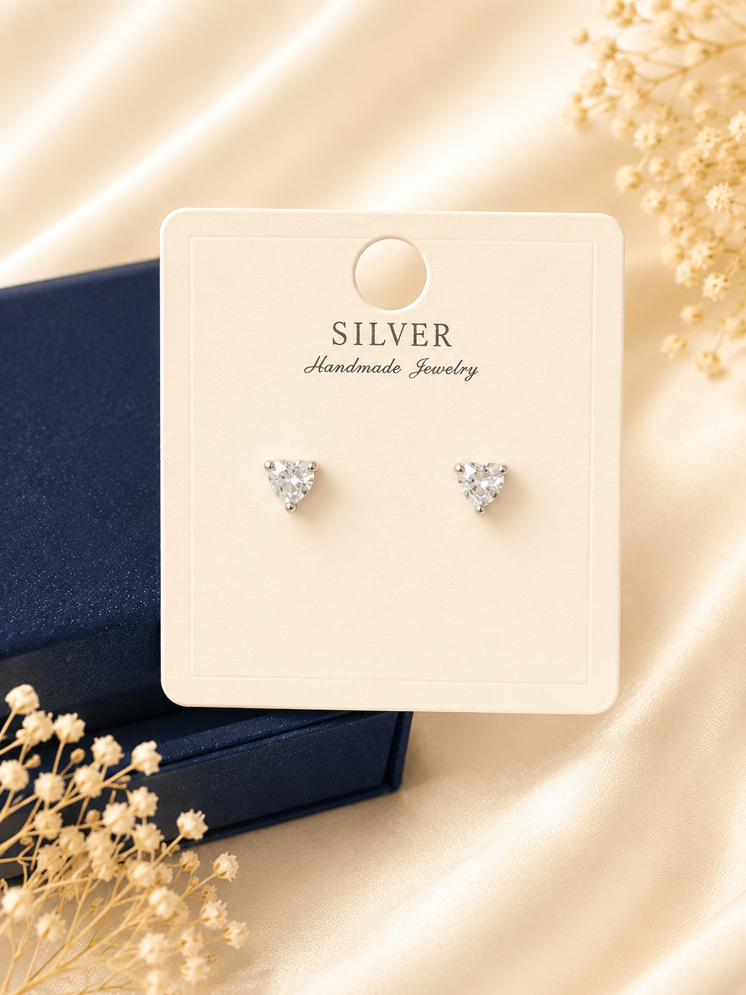 925 Sterling Silver Heart Earrings