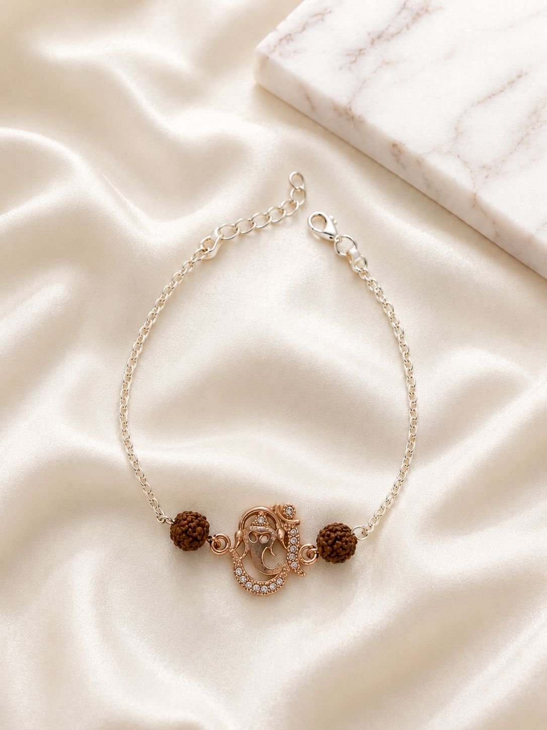 925 Sterling Silver Rakhi Bracelet | Ganesha