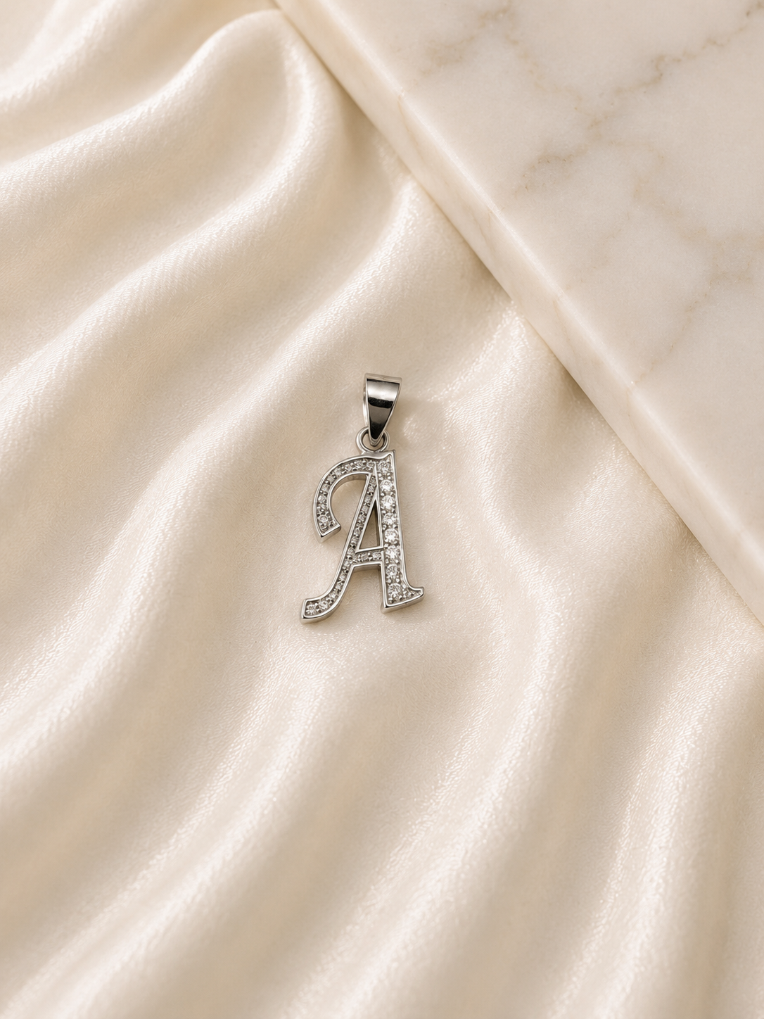925 Sterling Silver Initial A Pendant