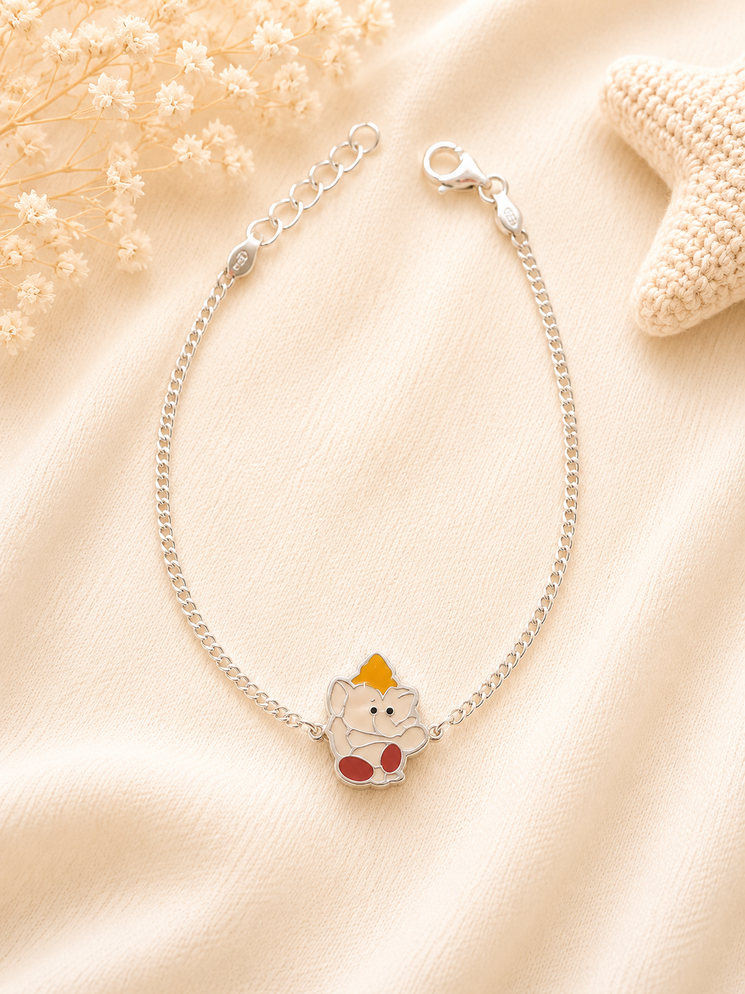 925 STERLING SILVER GANESHA CARTOON BRACELET |KID’S BRACELET | KID’S RAKHI