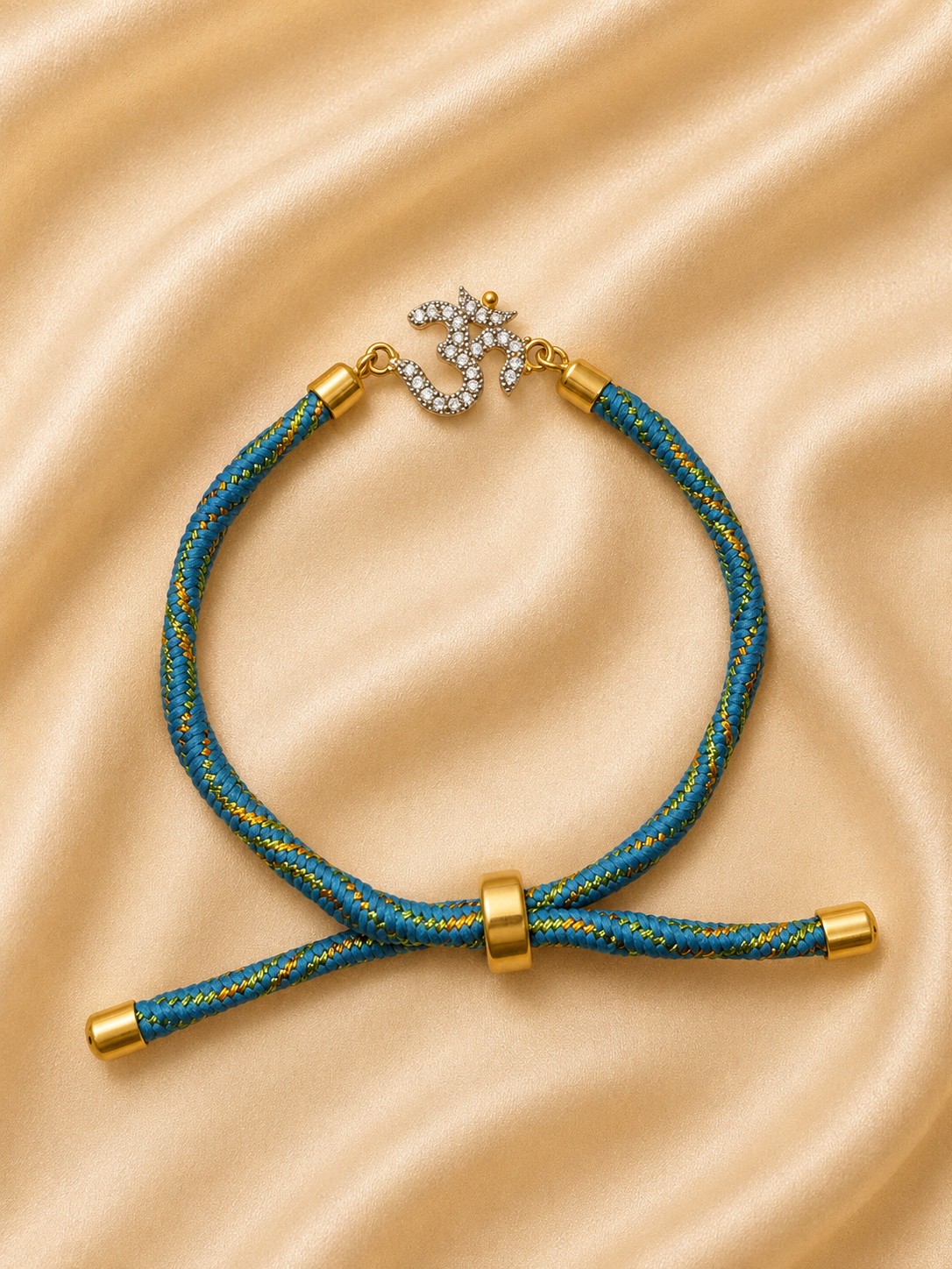 925 Sterling Silver Om Adjustable Rakhi