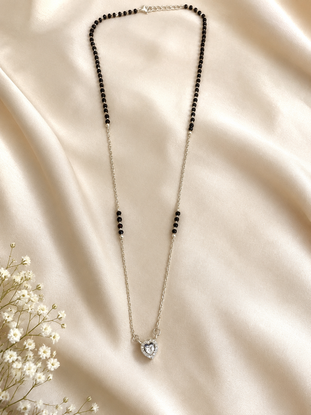 925 Sterling Silver Heart Mangalsutra