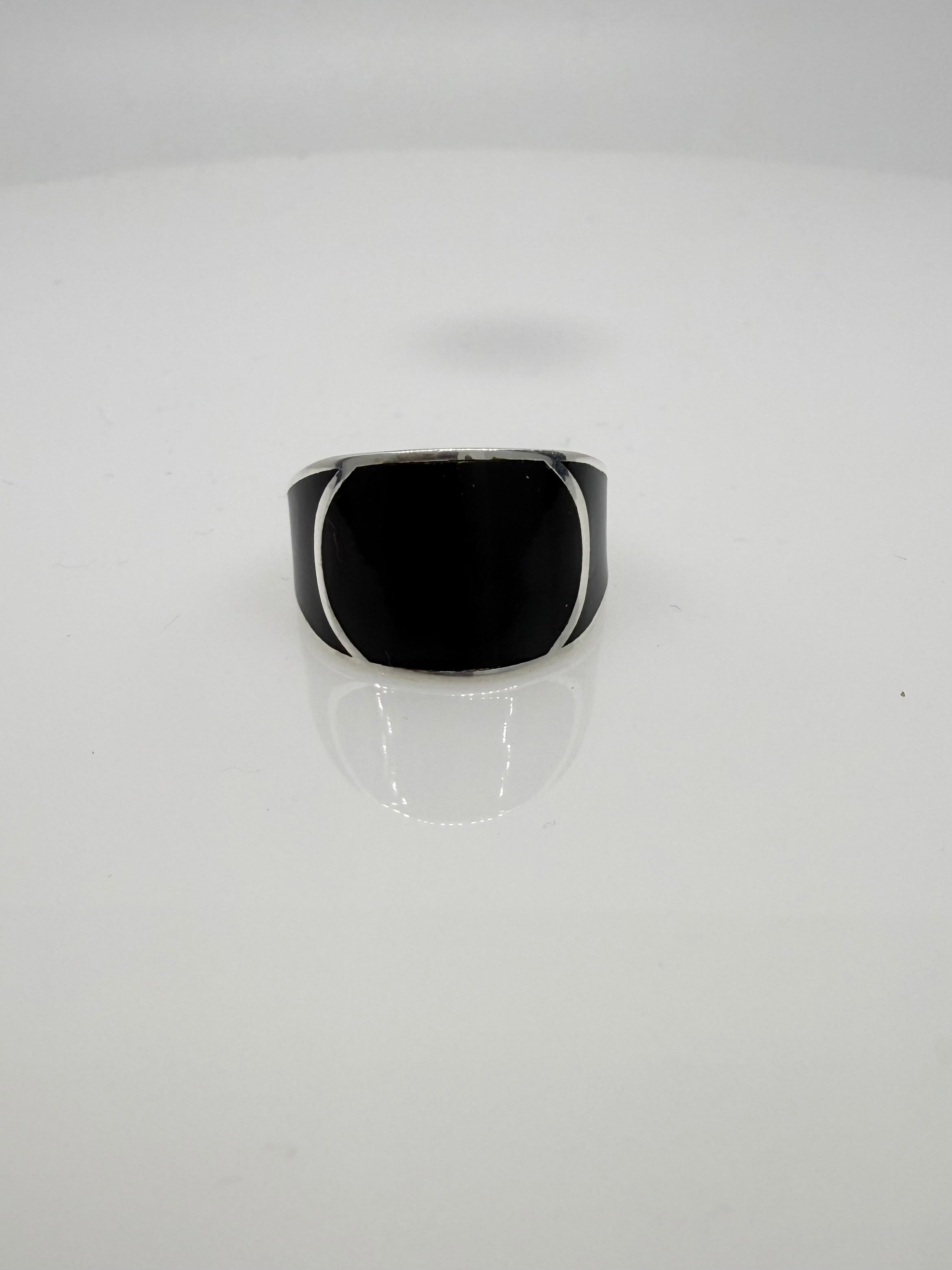 925 Sterling Silver Ring for Men | Black Halo