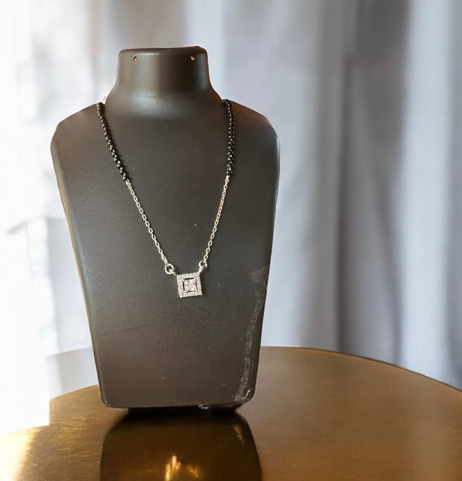 925 Sterling Silver Petite Square Mangalsutra