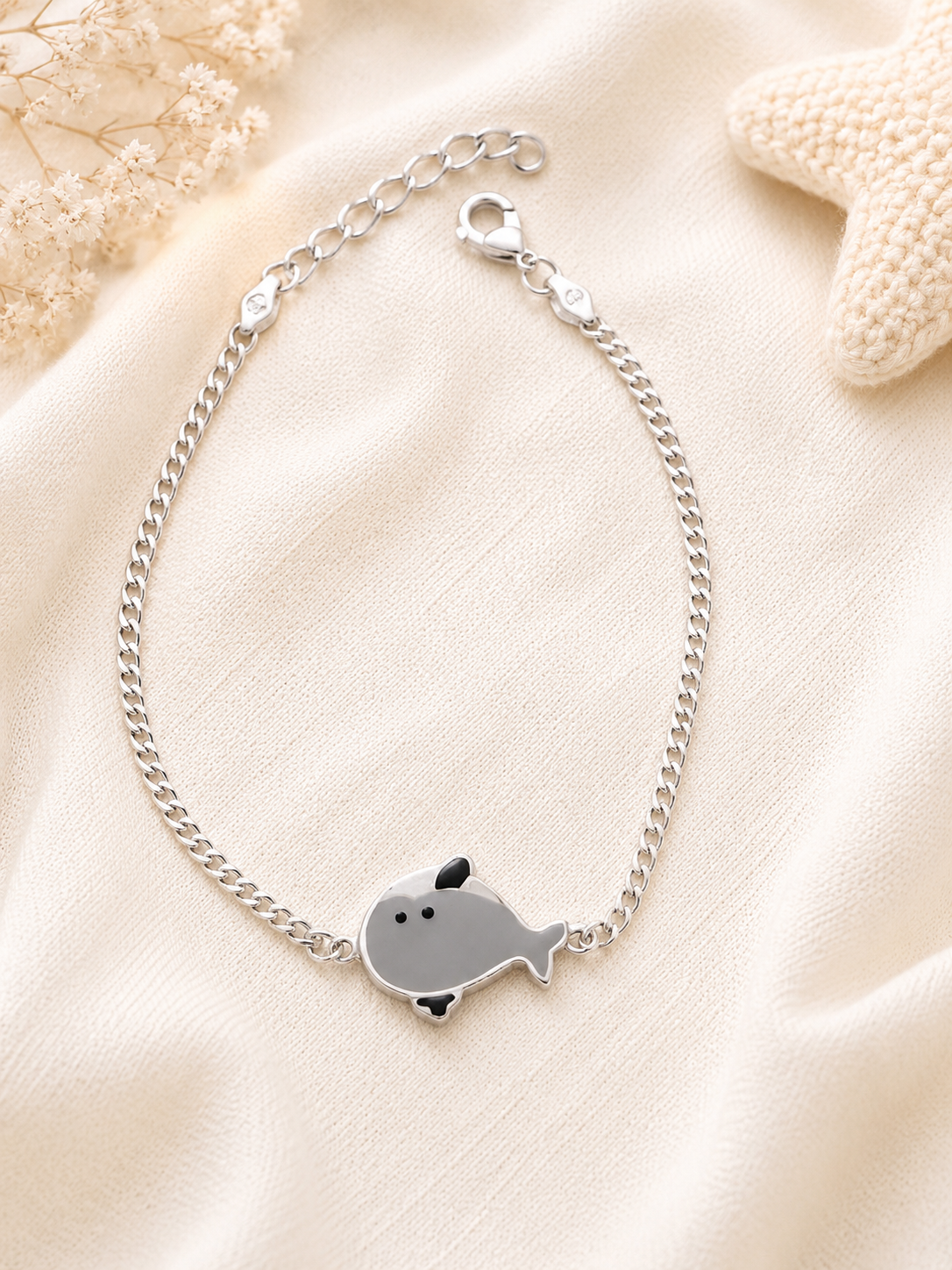 925 Sterling Silver Fish Cartoon Bracelet | Kid’s Bracelet | kid’s Rakhi