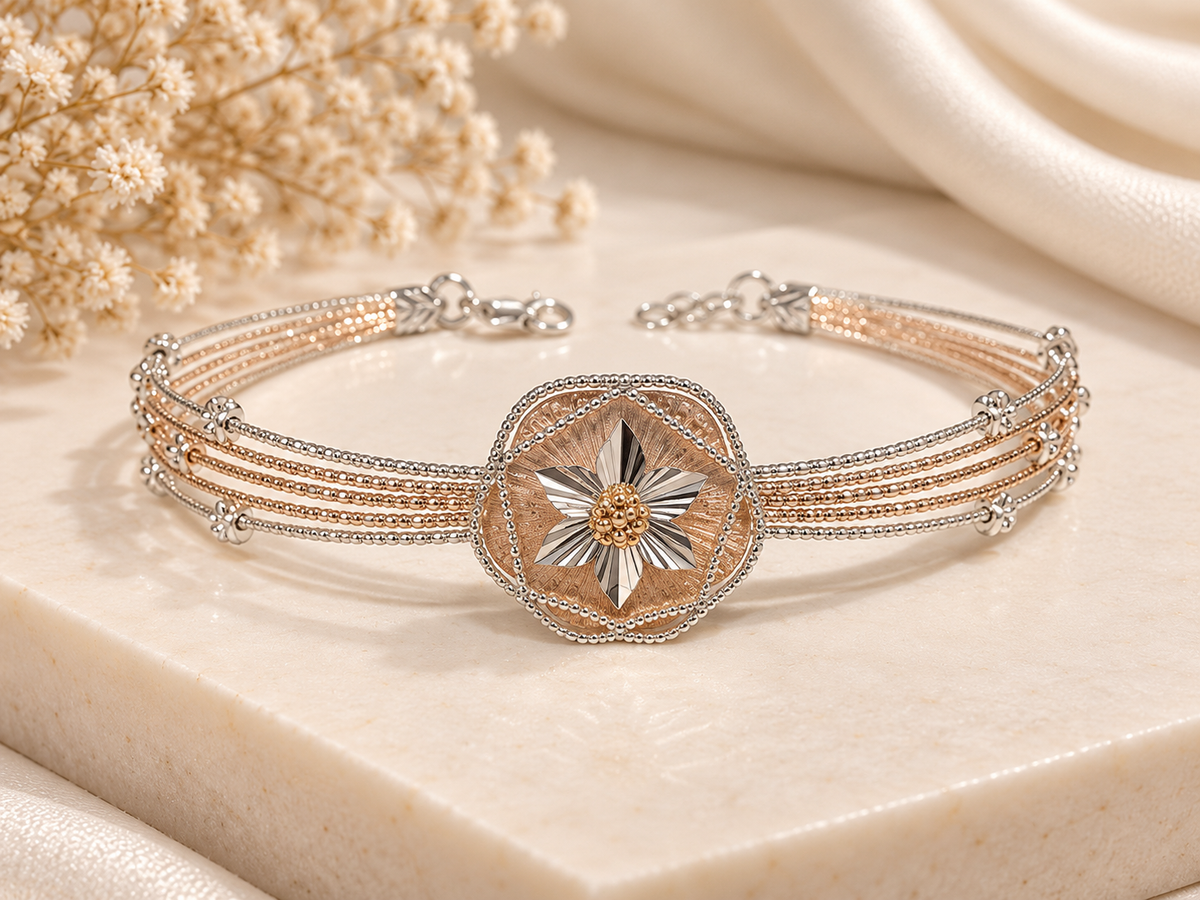 925 Sterling Silver Hexa Bracelet