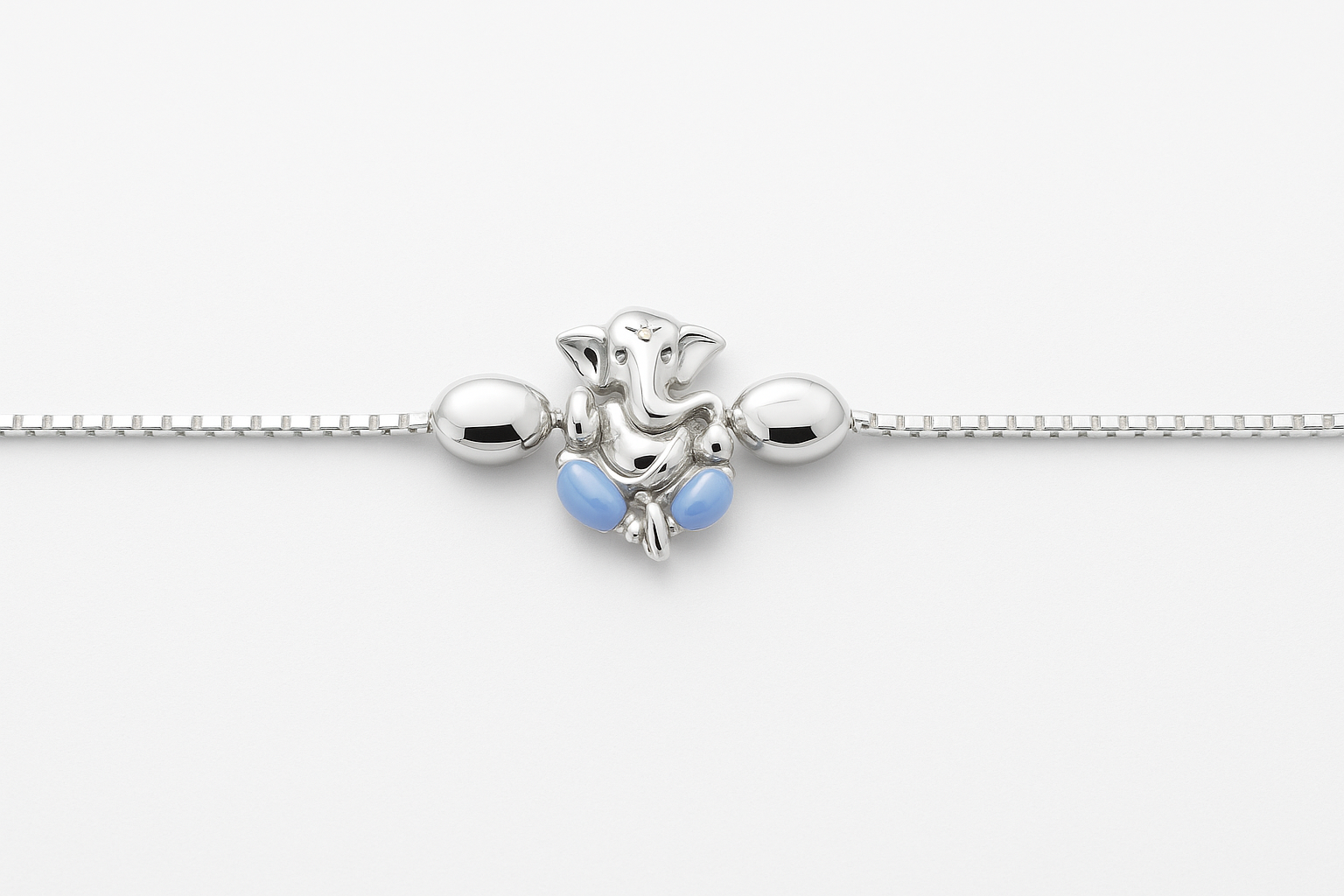 925 Sterling Silver Rakhi Bracelet | Ganesha