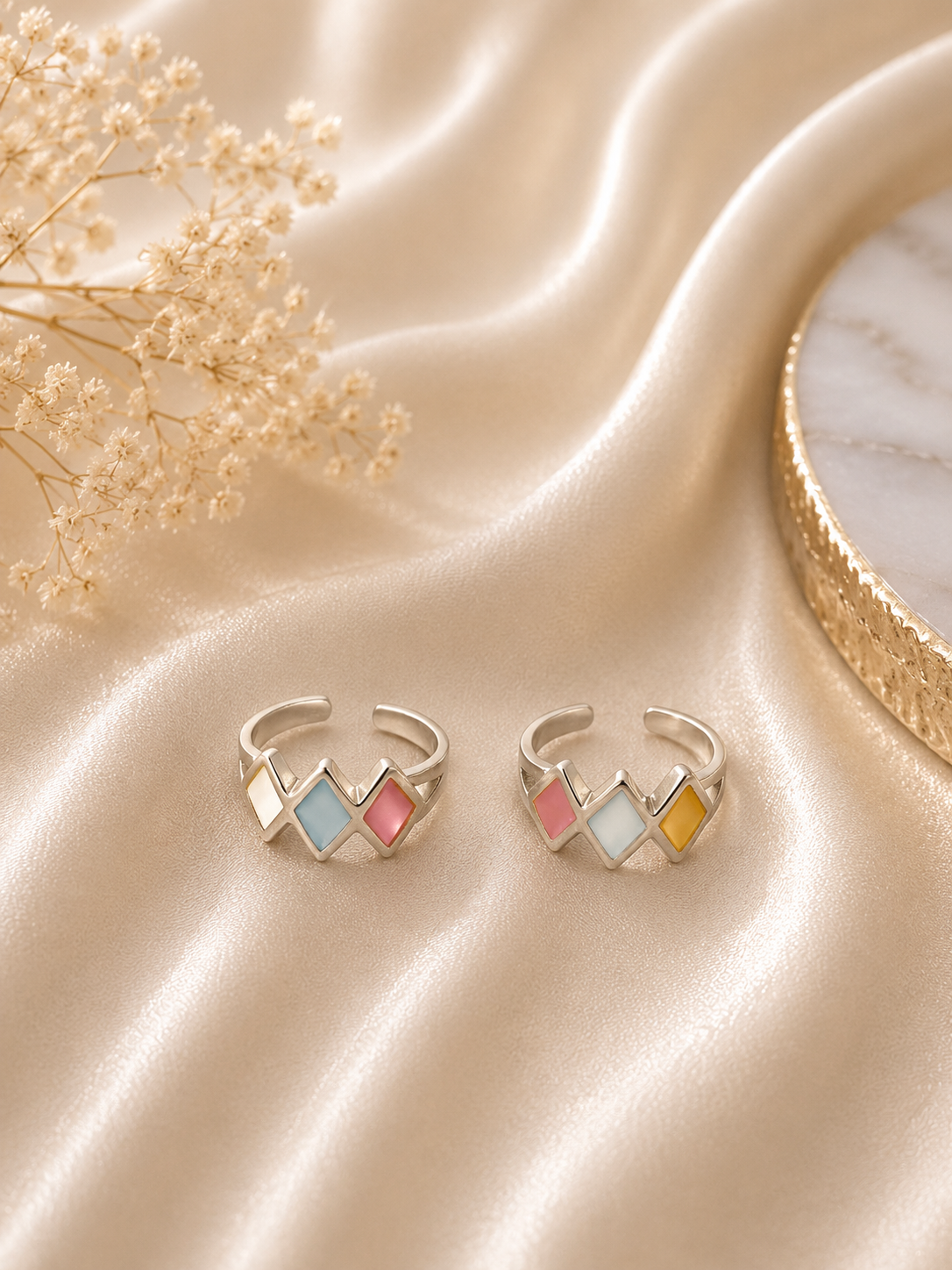 925 Sterling Silver Toe rings ( 2 rings) | Free Size