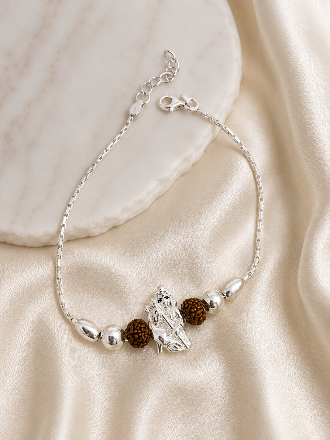 925 Sterling Silver Rakhi Bracelet | Lord Kartikeya