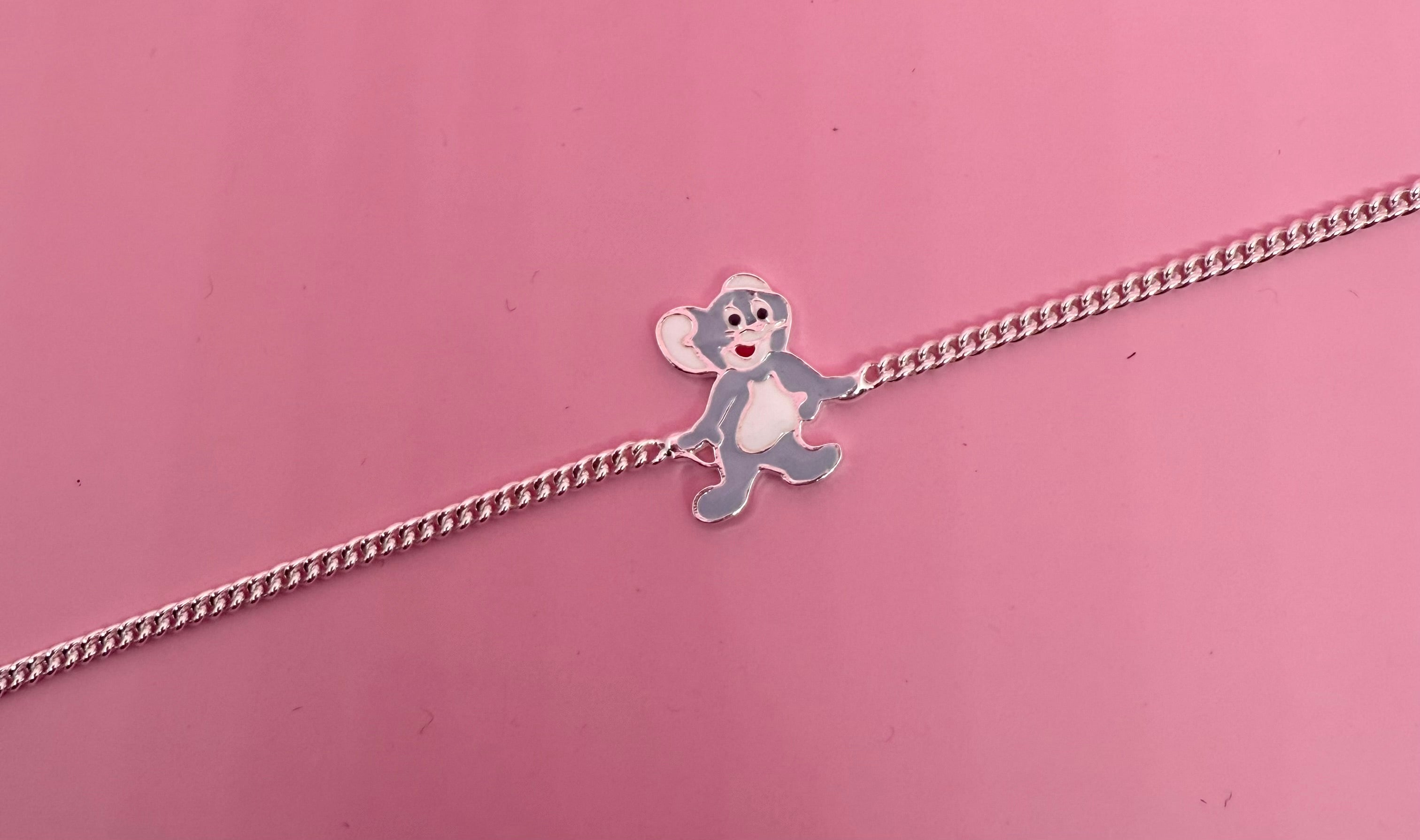 925 Sterling Silver Jerry Cartoon Bracelet | For Kids