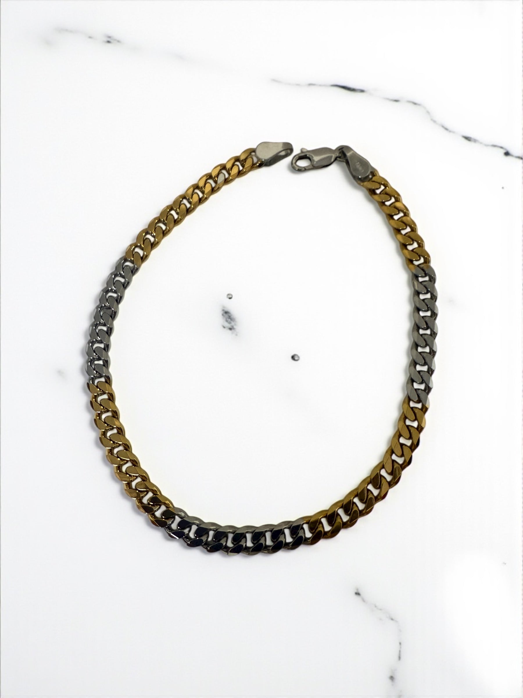 925 Sterling Silver Dual Tone Men’s Bracelet