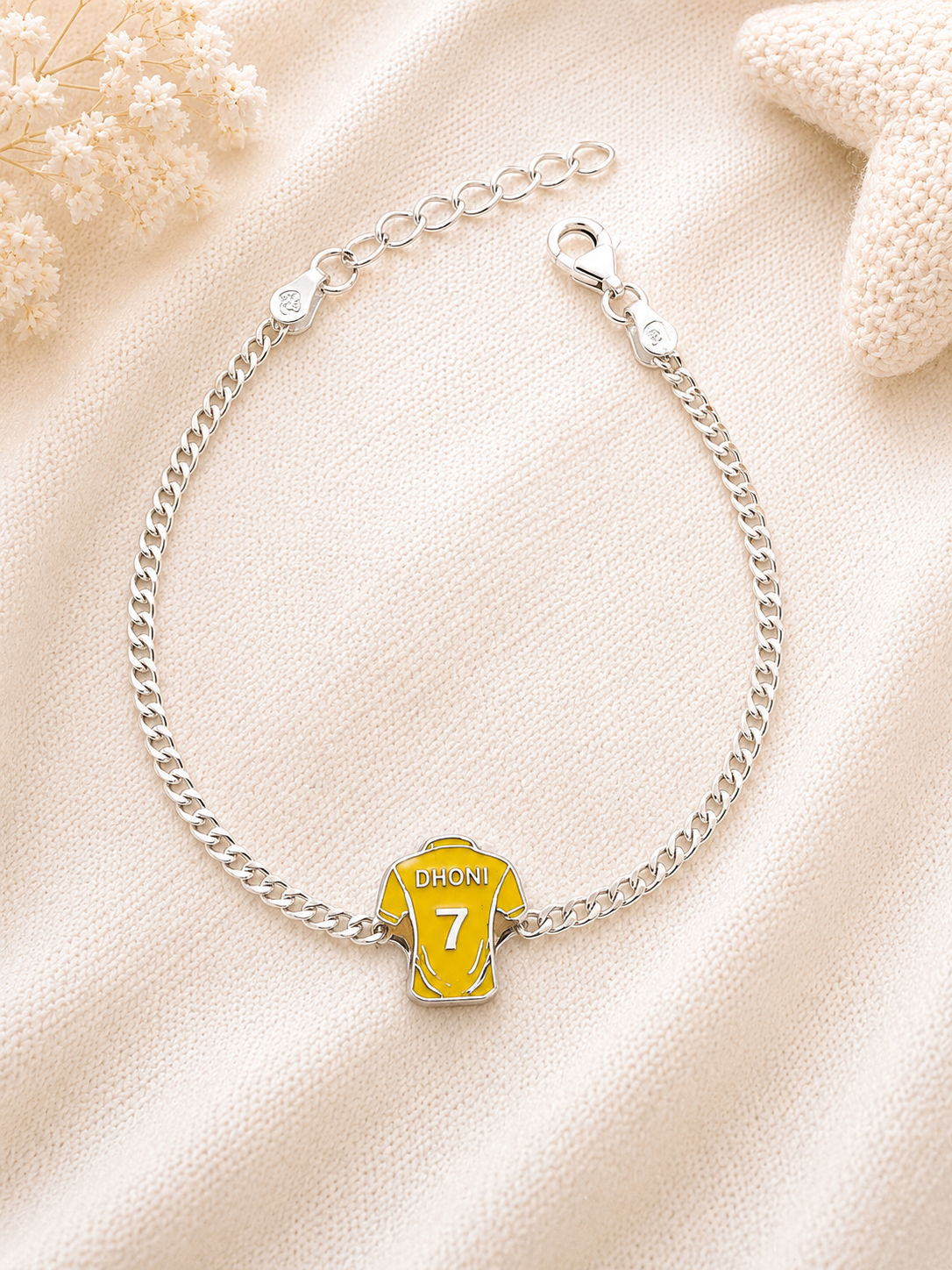 925 Sterling Silver Dhoni Cartoon Bracelet |kid’s Bracelet | Kid’s Rakhi