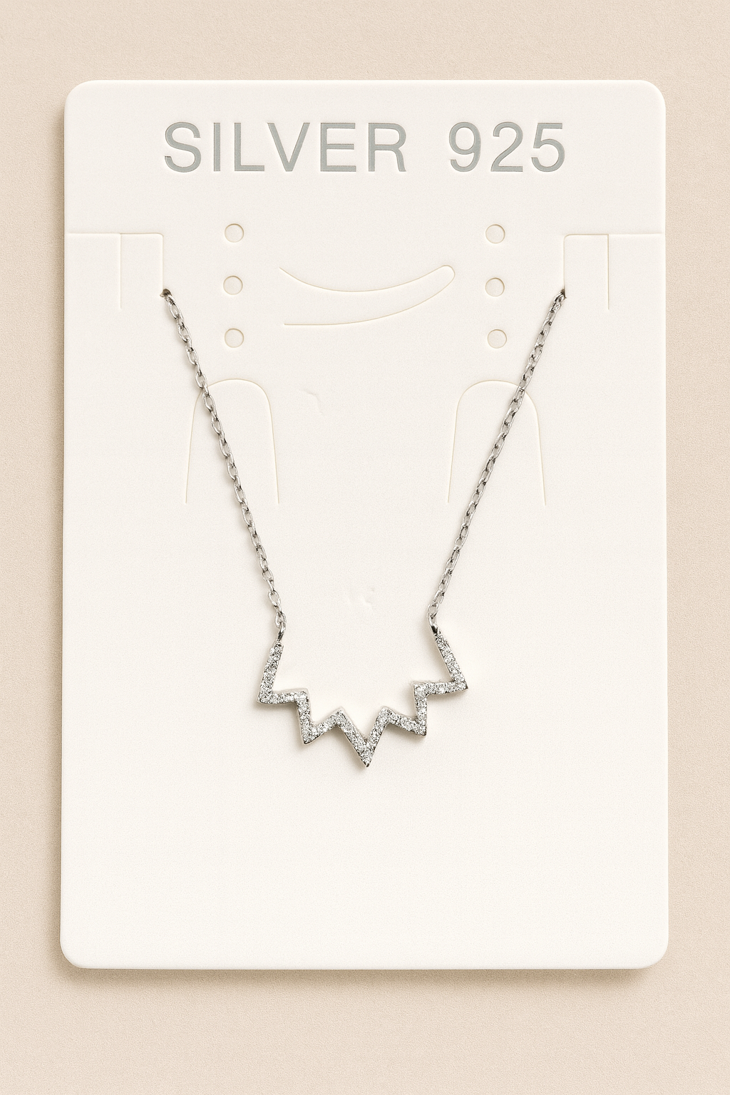 925 Sterling Silver Sparkline Pendant Neckpiece