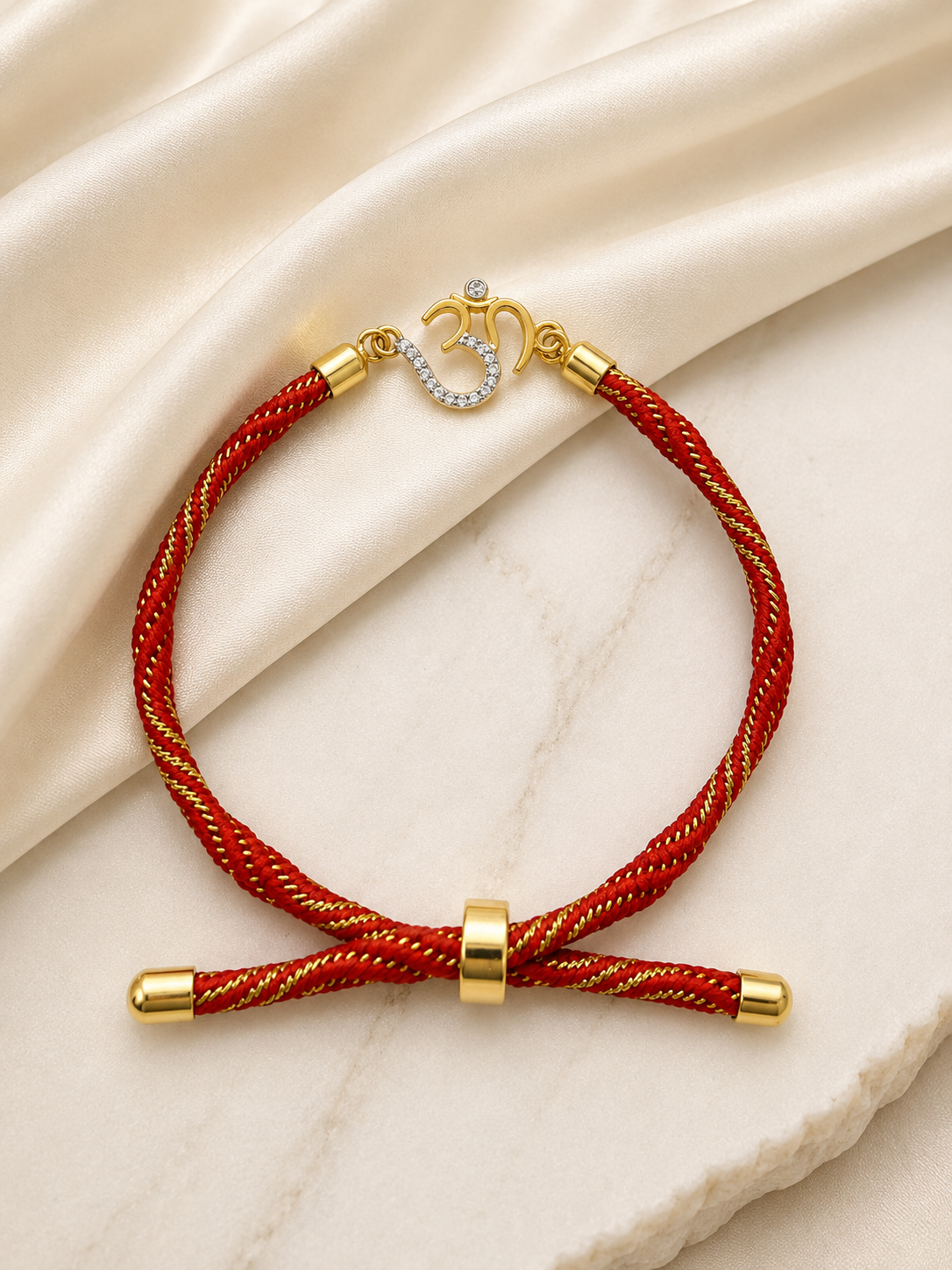 925 Sterling Silver Om Adjustable Rakhi