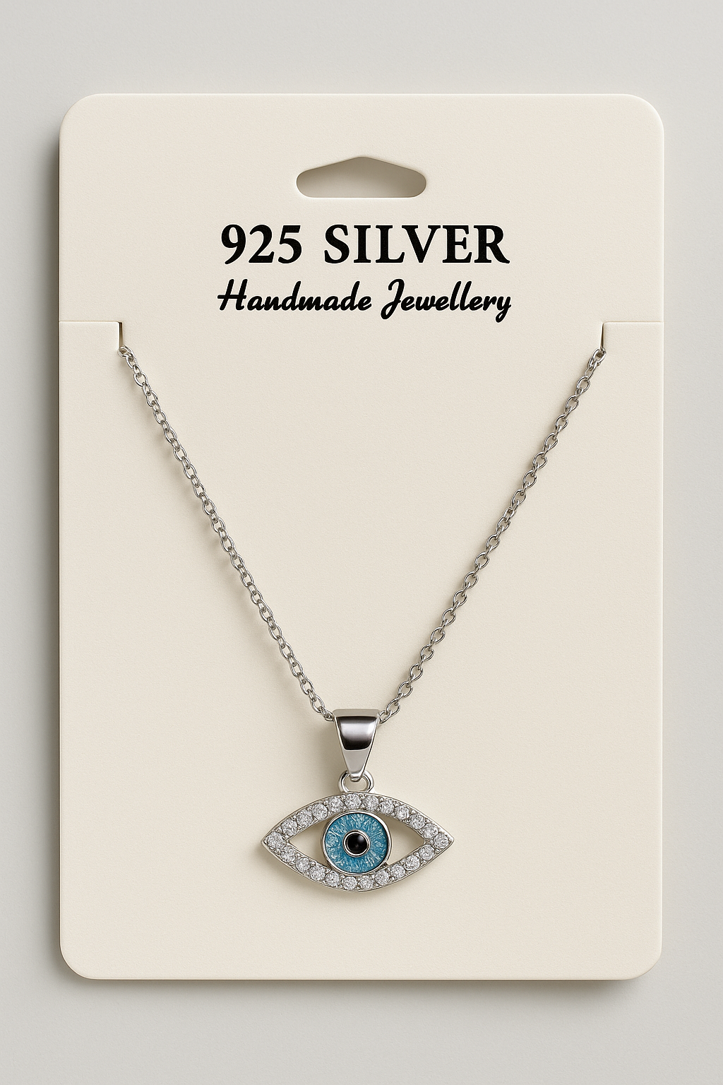 925 Sterling Silver Evil Eye Pendant Neckpiece