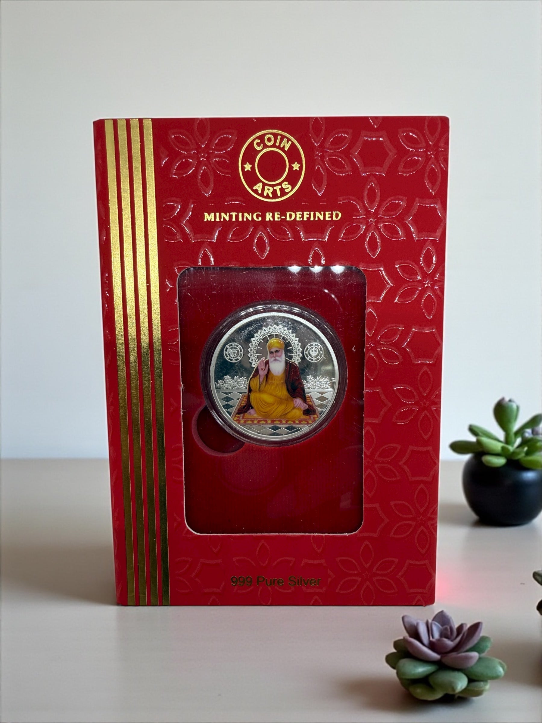 999 Pure Silver Guru Nanak Ji Coin (10 grams) – Premium Gift Edition | Festive Coin Gifting