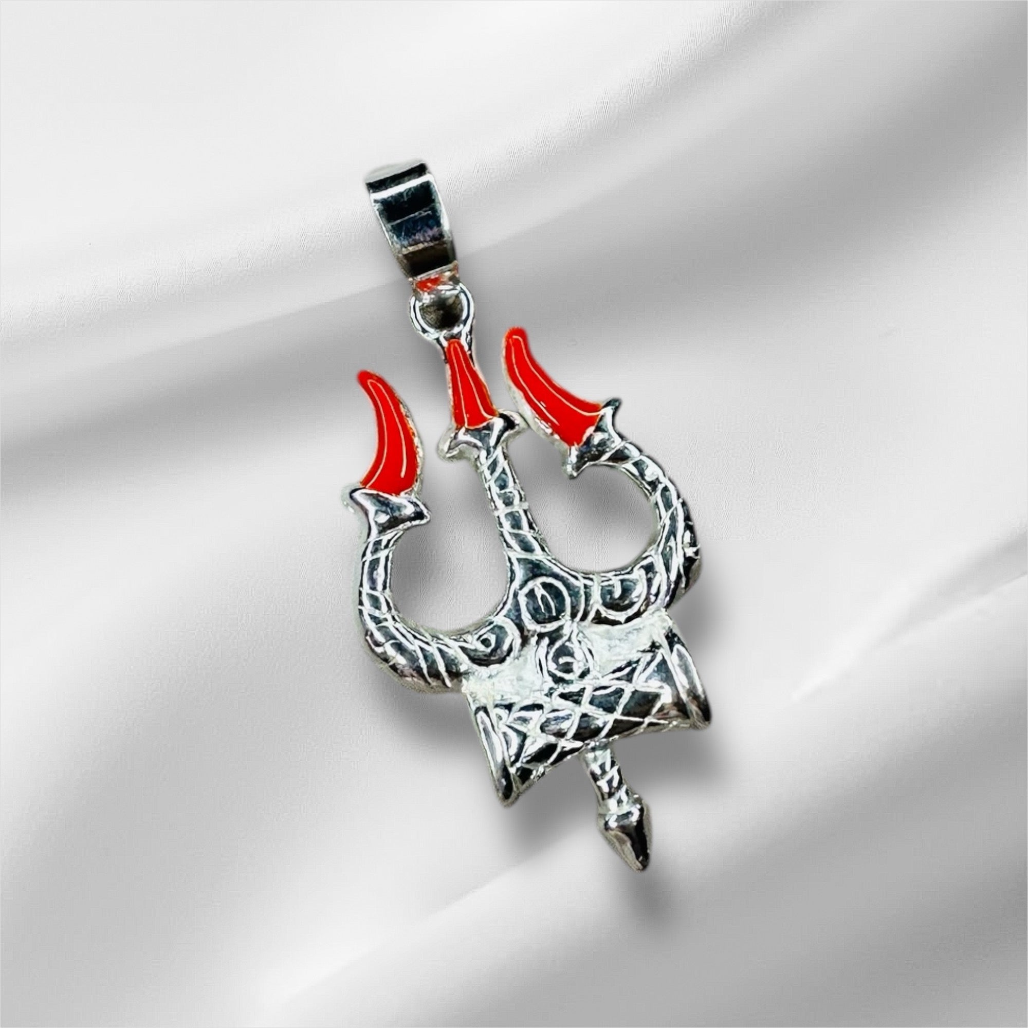 925 Sterling Silver Trishool Pendanr