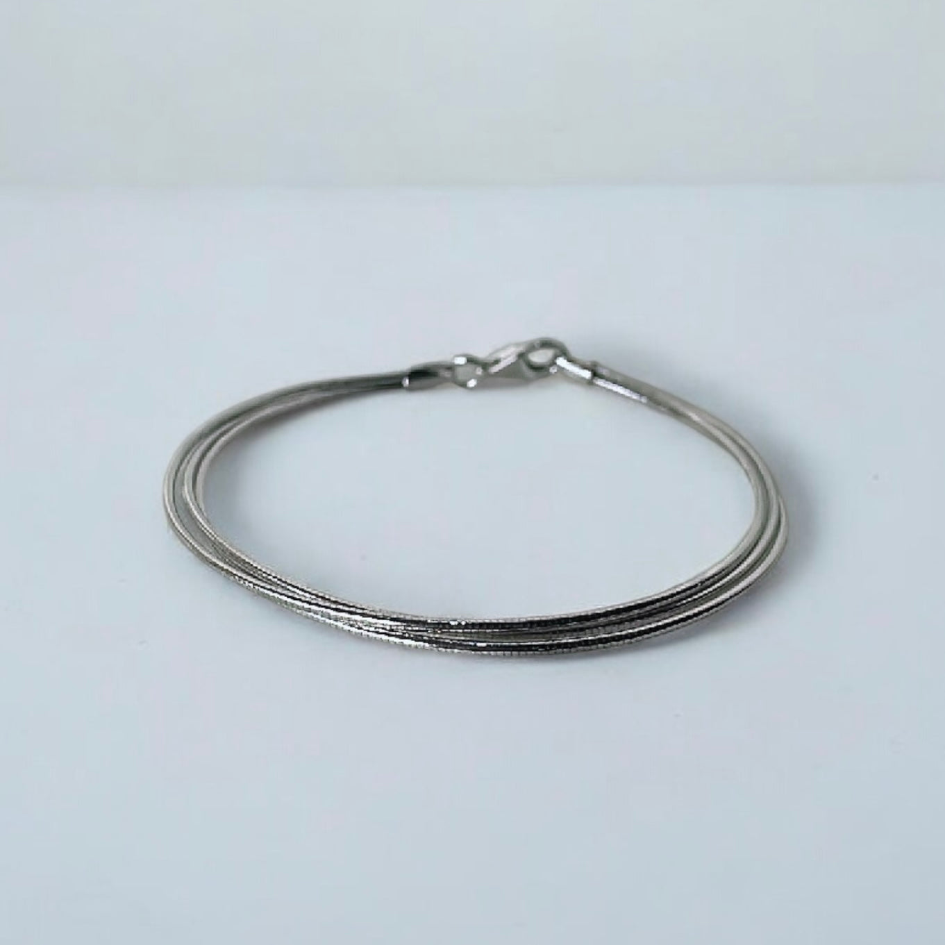 Multi Strand Triple Layer 925 Sterling Silver Italian Bracelet | Silver