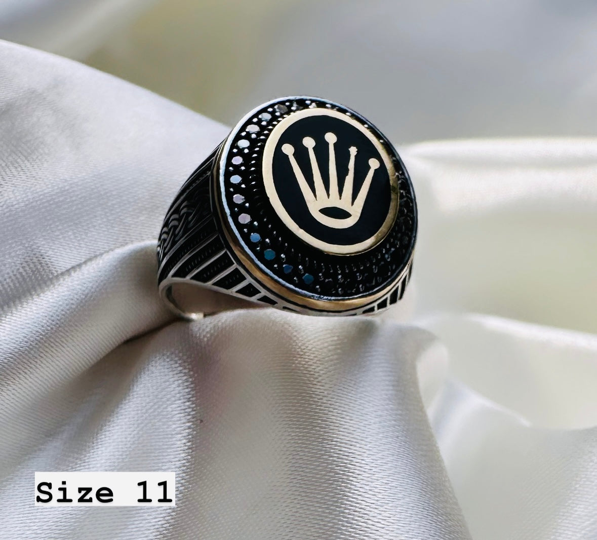 925 Oxidised Silver Ring for Men | King’s Crown