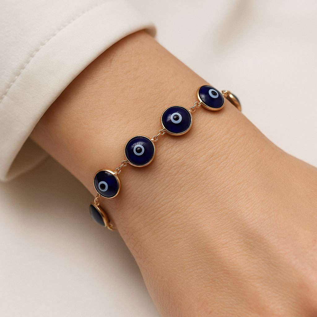 925 Sterling Silver Evil Eye Bracelet | For Her