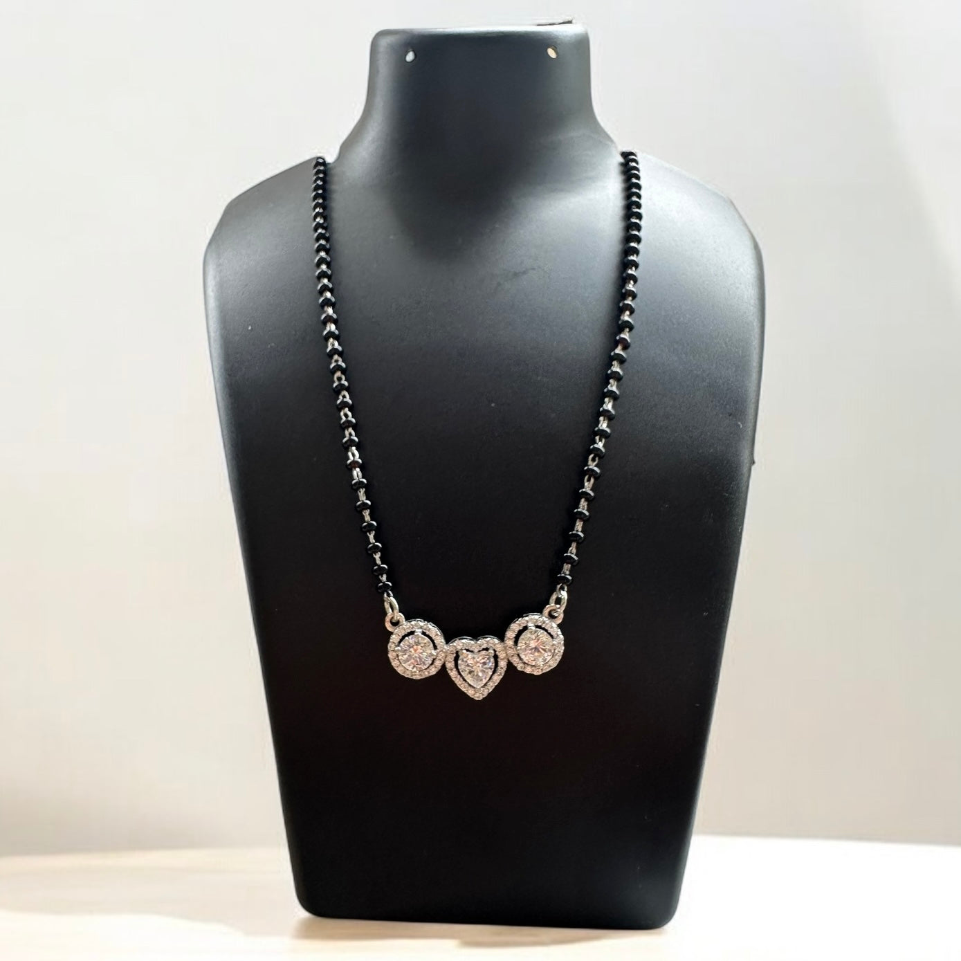 925 Sterling Silver Heartlink Circle Mangalsutra