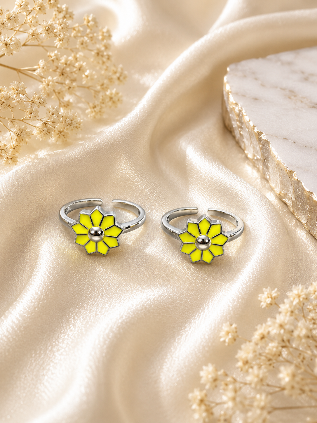 925 Sterling Silver Toe Rings ( 2 rings) | Free Size