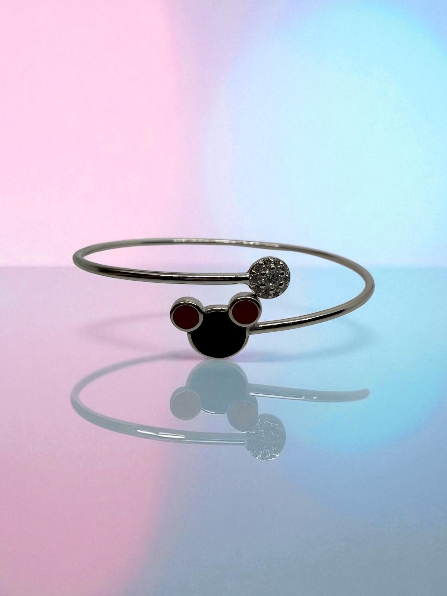 925 Sterling Silver Mickey Magic Bracelet Bangle | For Kids | Fits till 6 years