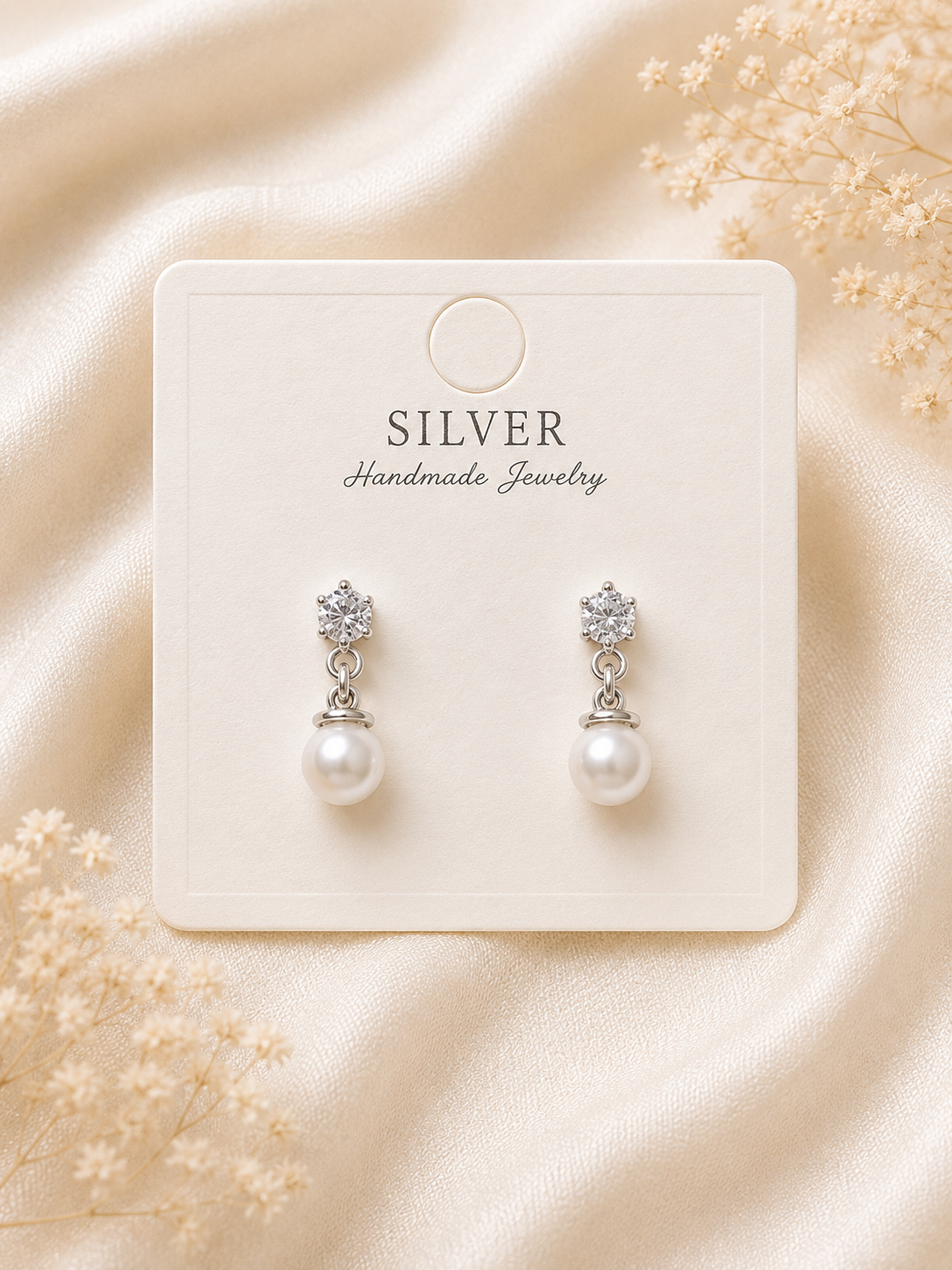 925 Sterling Silver Pearl Drop Earrings