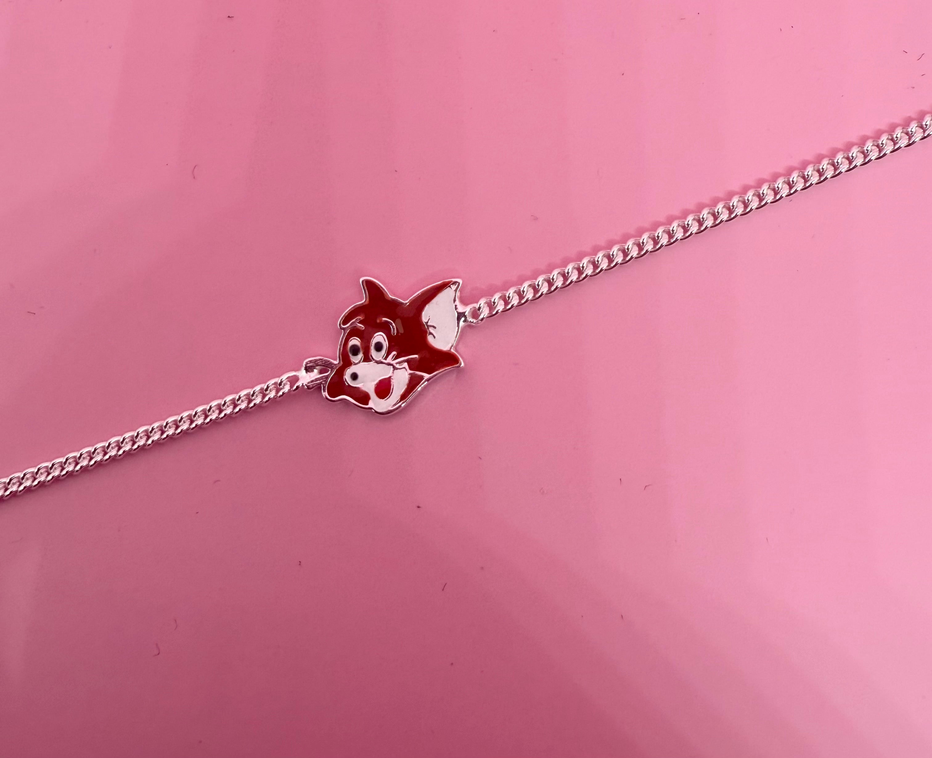 925 Sterling Silver Tom Cartoon Bracelet | For Kids