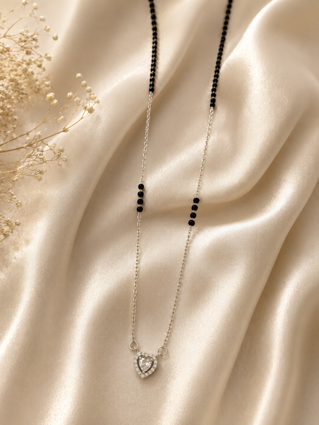 925 Sterling Silver Heart Mangalsutra