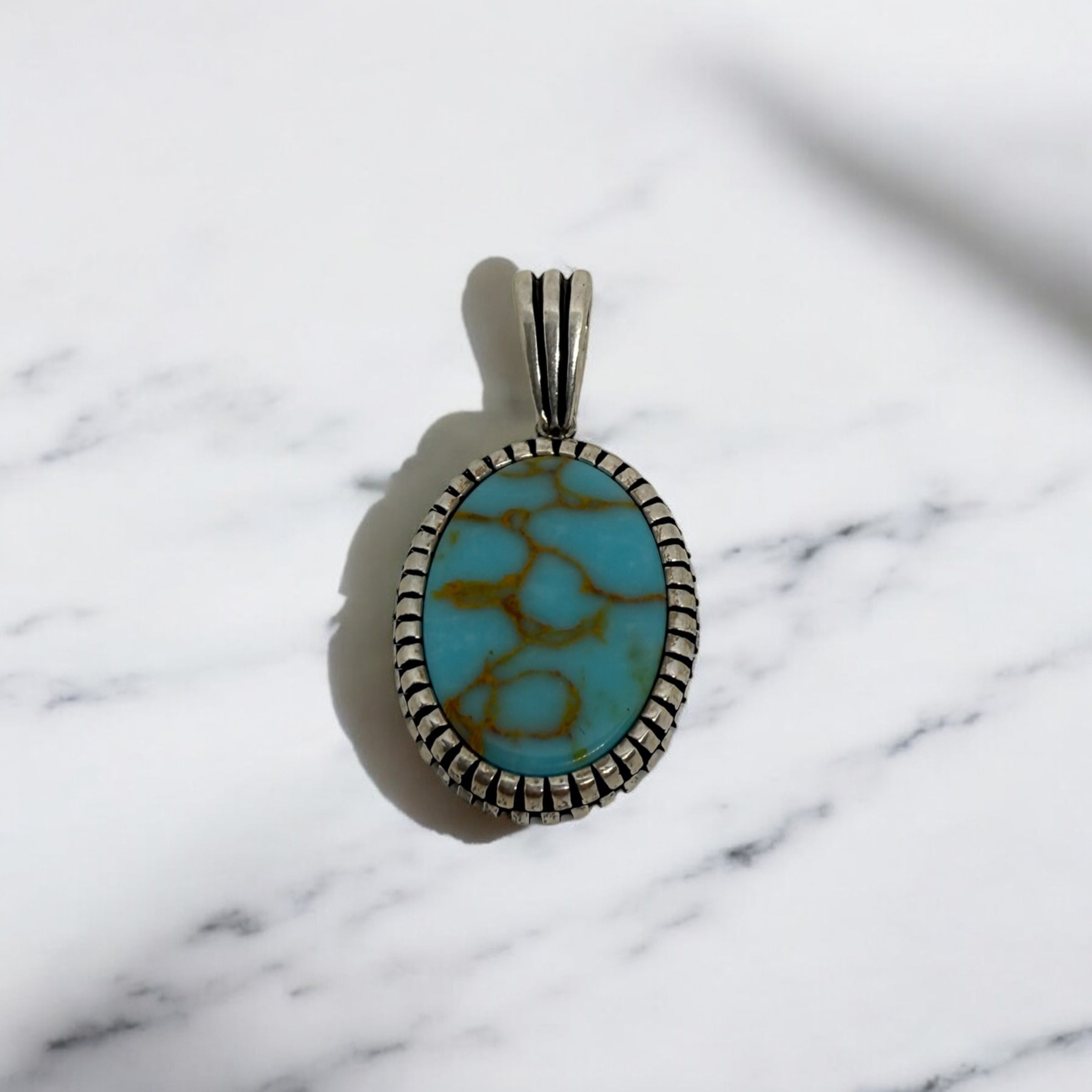 925 Sterling Silver Earthbound Turquoise Pendant
